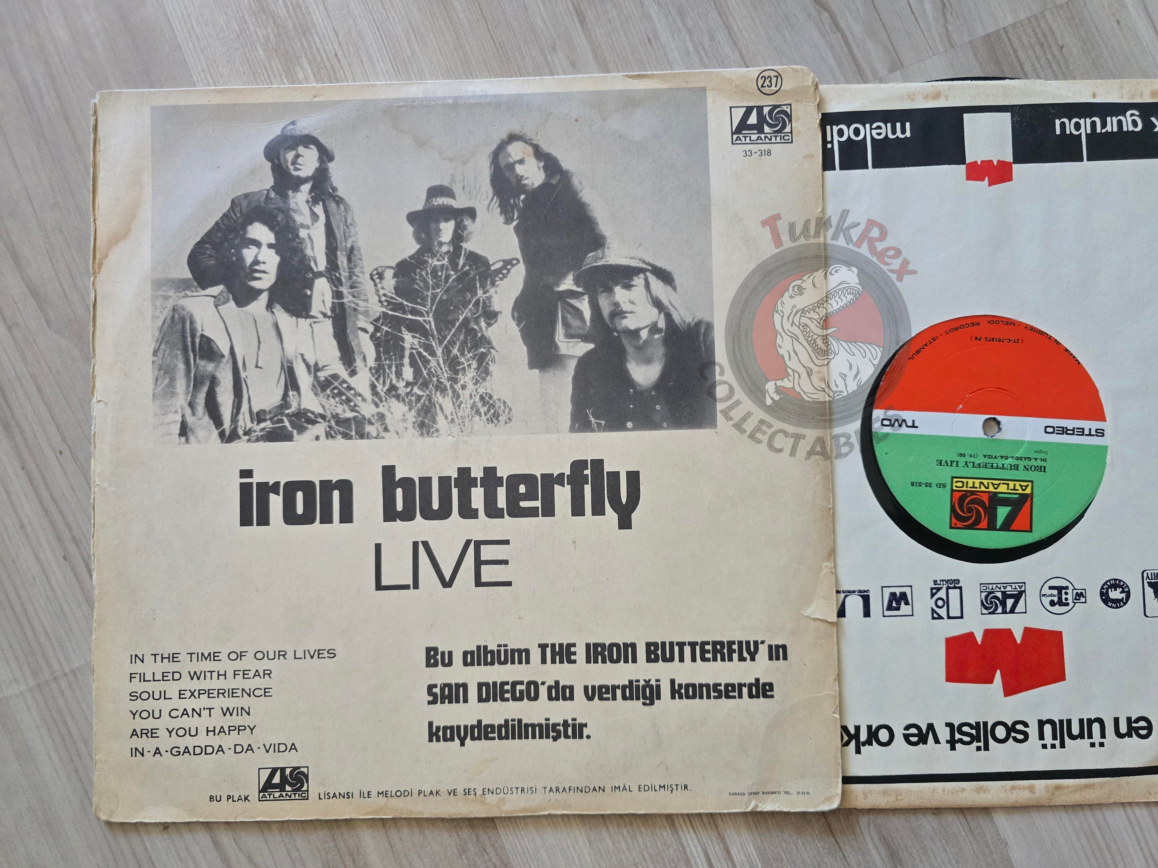 Iron Butterfly – Live Turkish Pressing Vinyl Turkey Edition