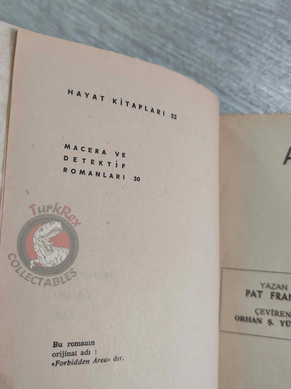 Pat Frank – Forbidden Area 1967 1st Turkish Book Turkey