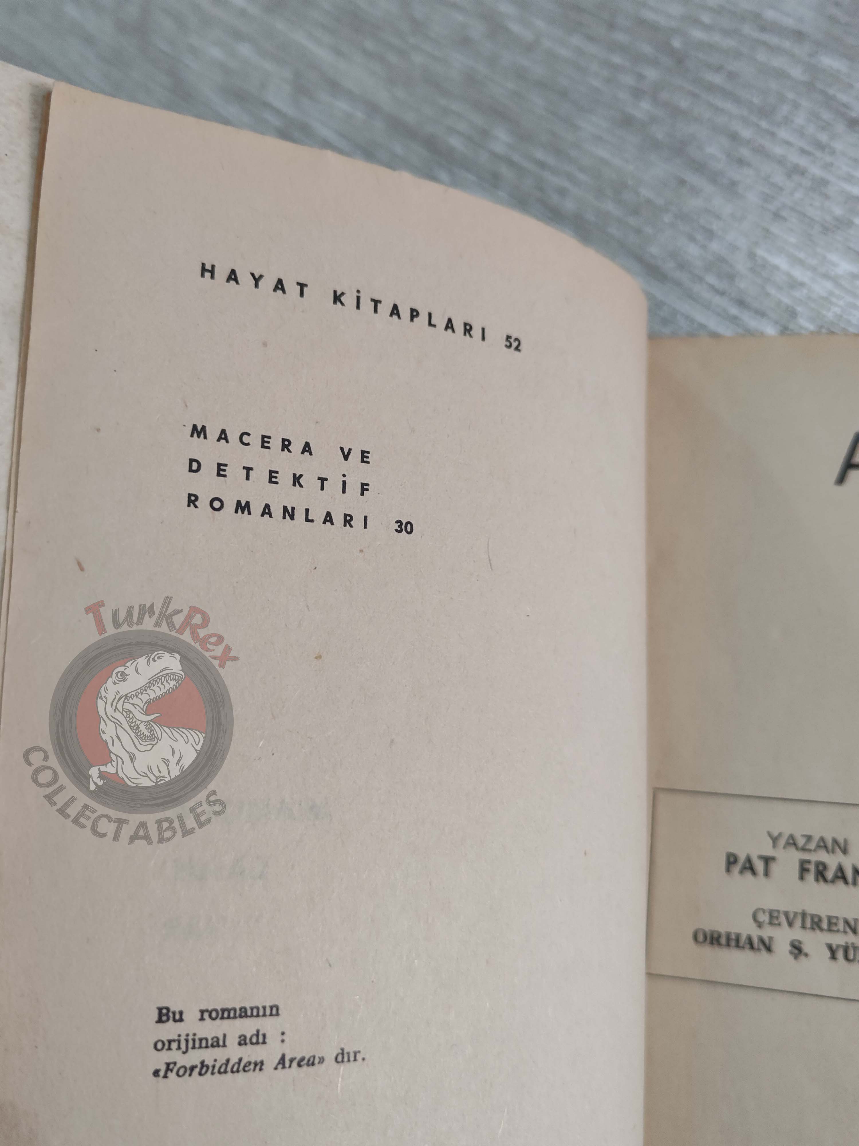 Pat Frank – Forbidden Area 1967 1st Turkish Book Turkey