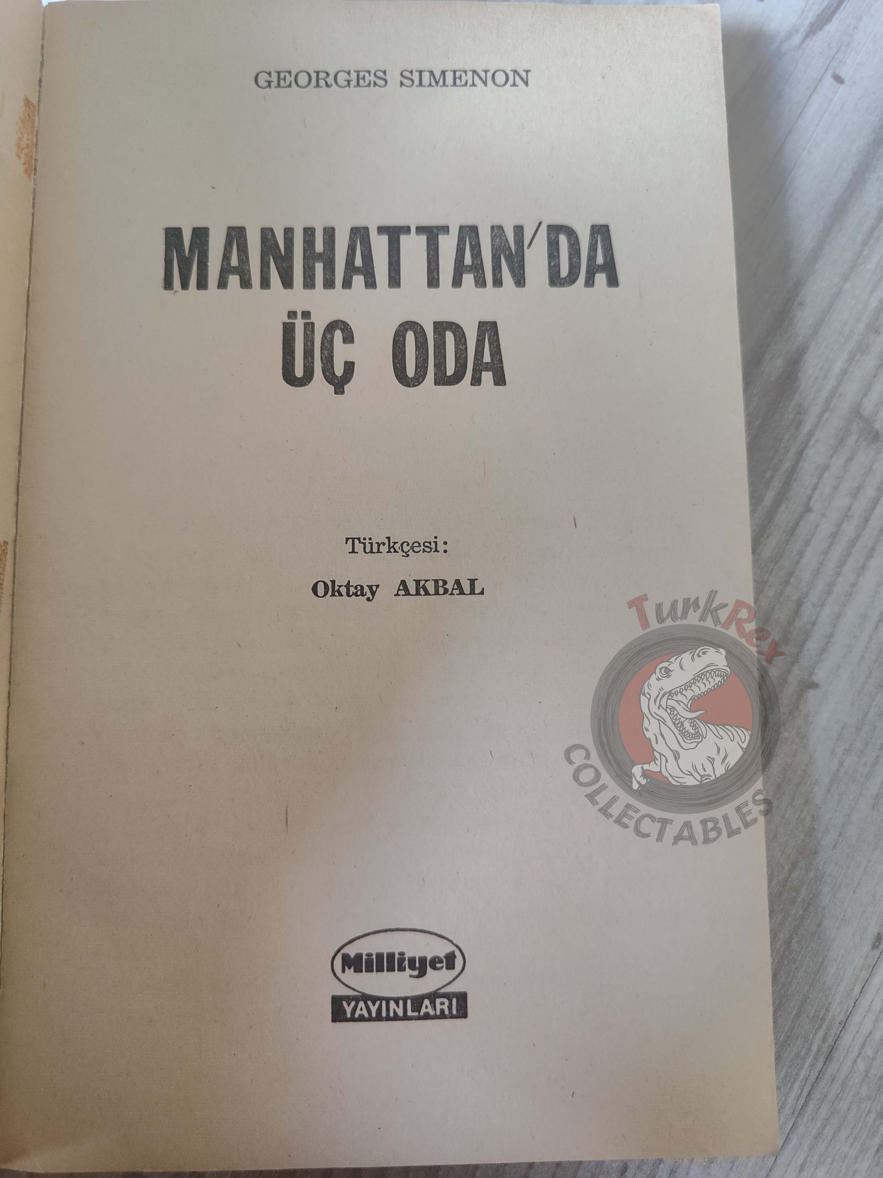 Georges Simenon – Three Beds in Manhattan 1972 1st Turkish Book Turkey