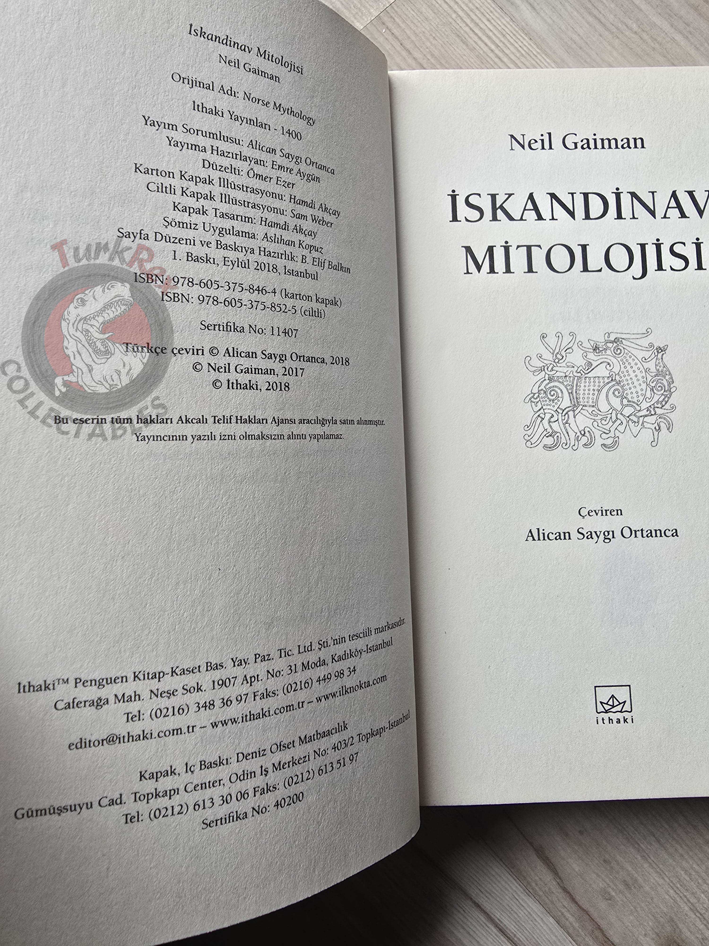 Neil Gaiman – Norse Mythology 2018 1st Turkish Book Turkey