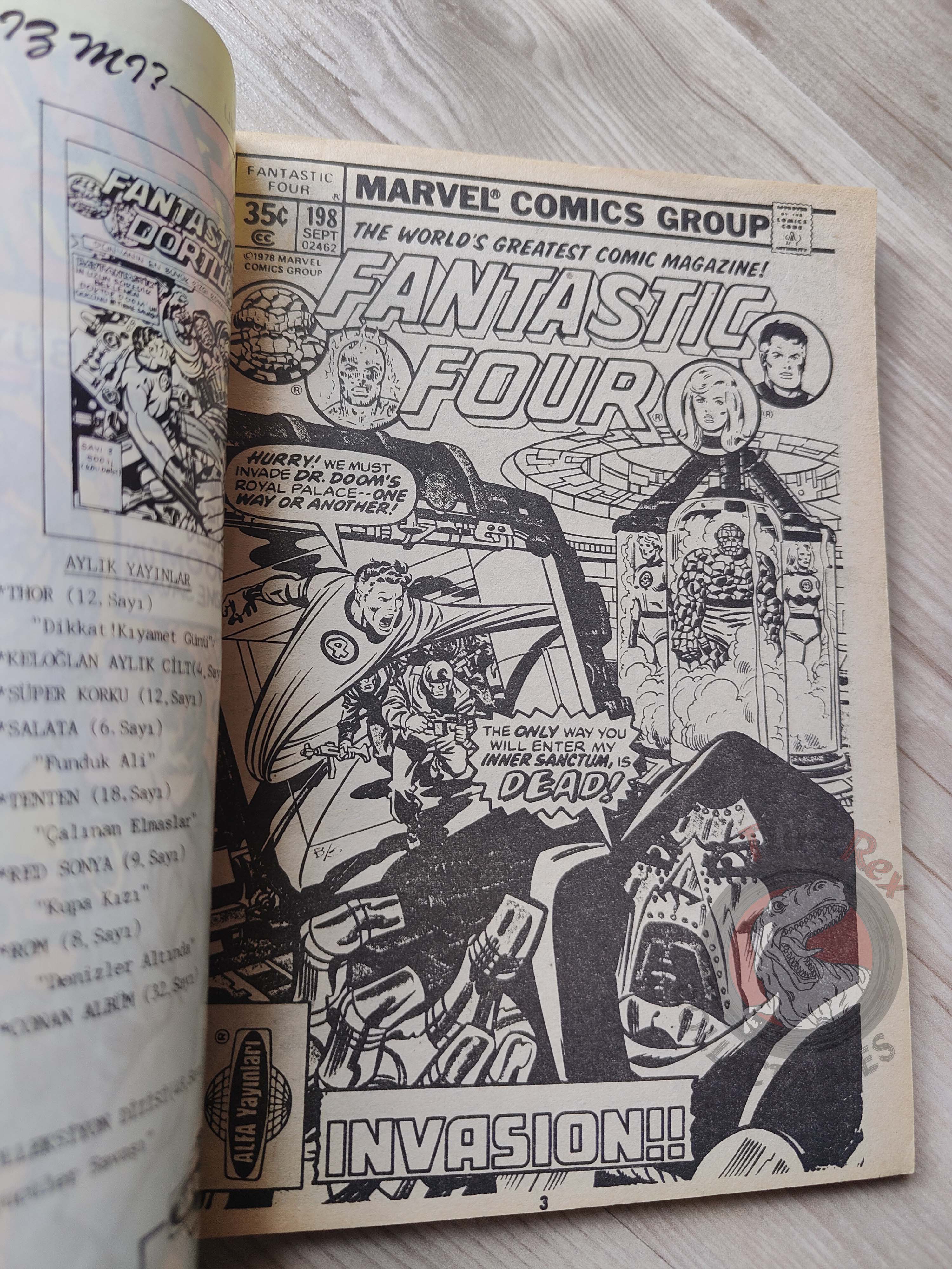 Fantastic Four #3 1988 Turkish Comic Turkey #198 #199 #200