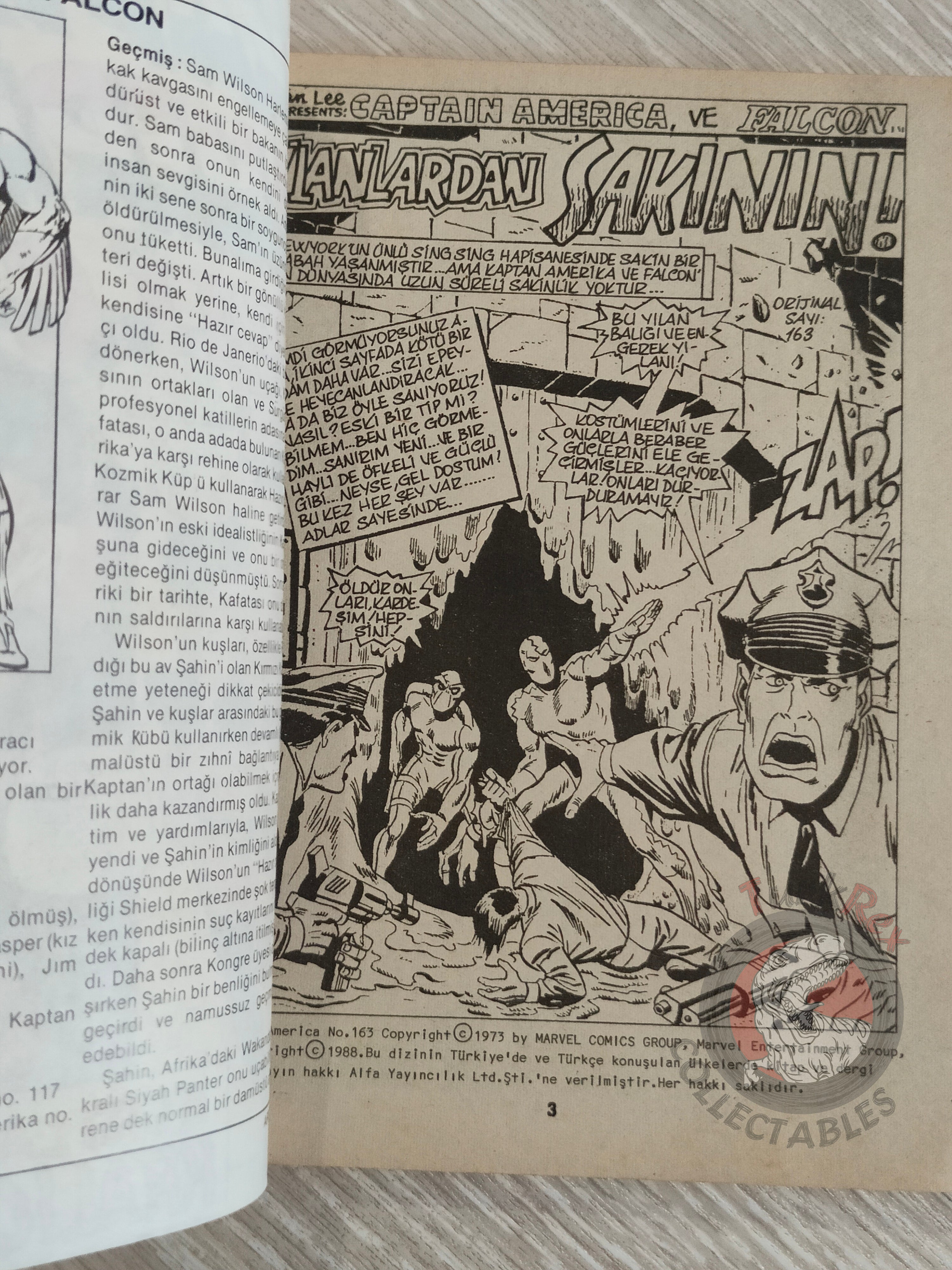 Captain America – Issue #3 1988 Turkish Comic Turkey #163 #164 #165 #166