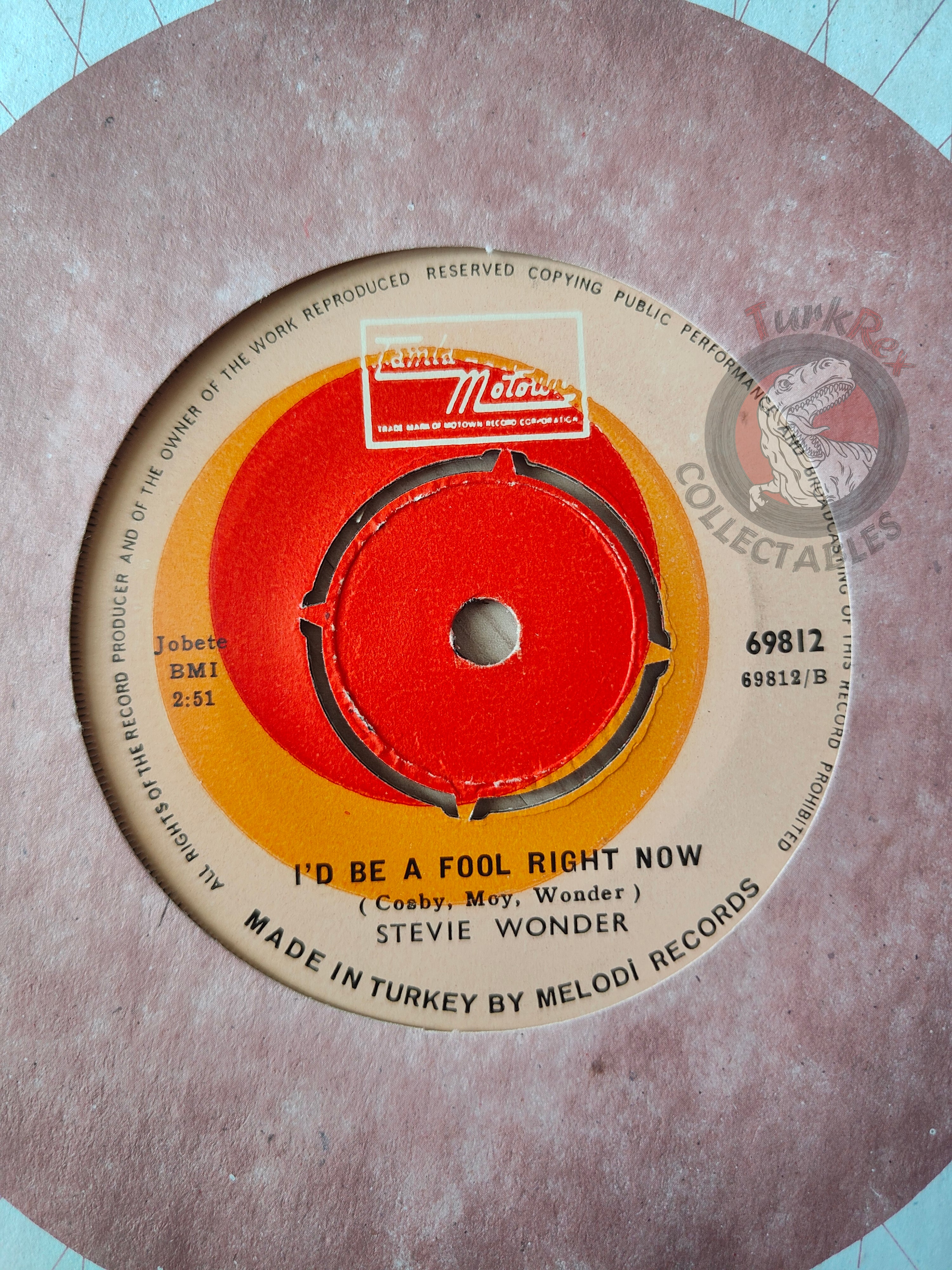 Stevie Wonder – Yester-Me, Yester-You, Yesterday 7" Turkish Pressing Vinyl Turkey Edition