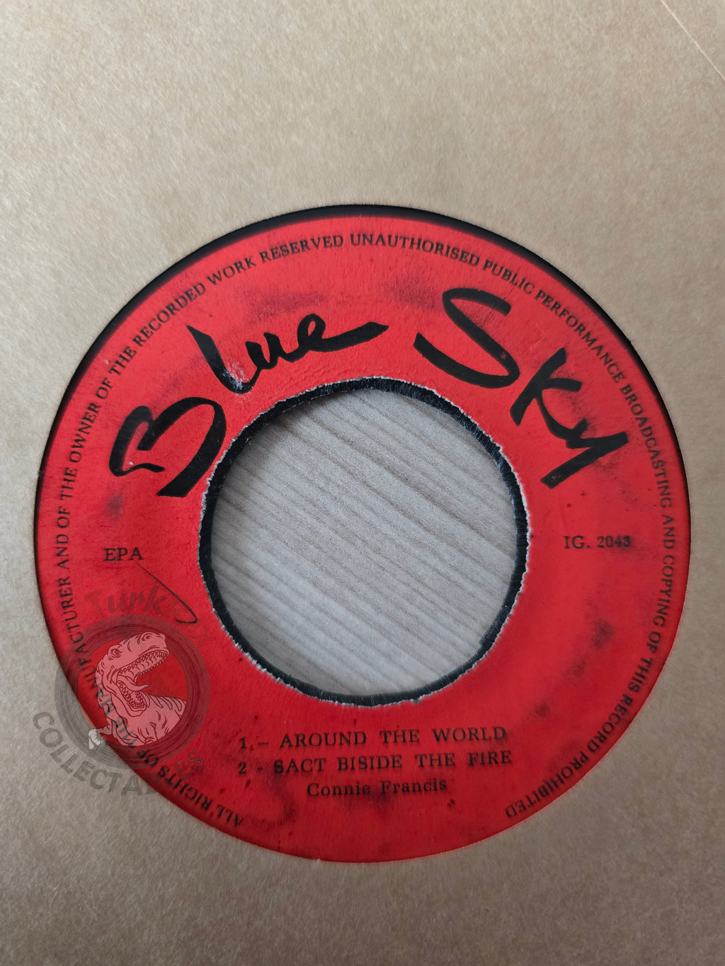 Connie Francis – Anna / Never On Sunday 7" Iran Pressing Vinyl Iranian Edition