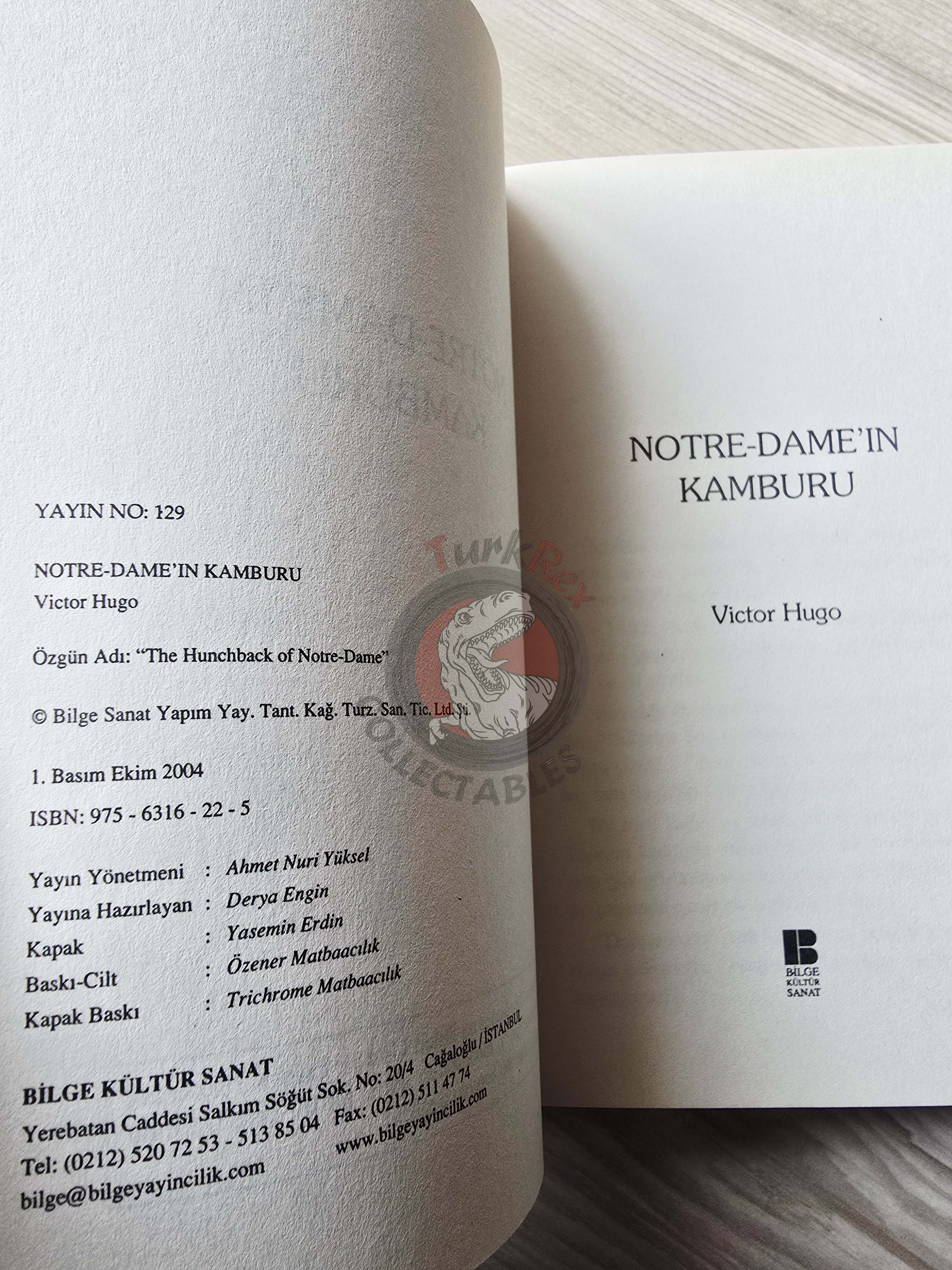 Victor Hugo – The Hunchback of Notre-Dame 2004 Turkish Book Turkey