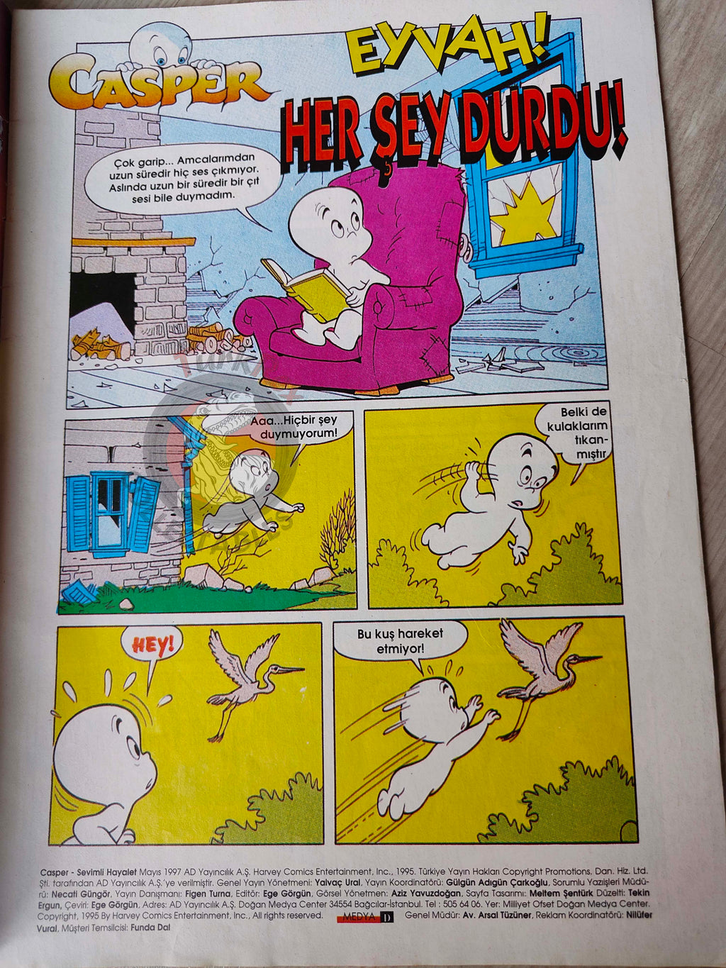 Casper the Friendly Ghost Magazine – Issue #21 1997 Turkish Comic Turkey