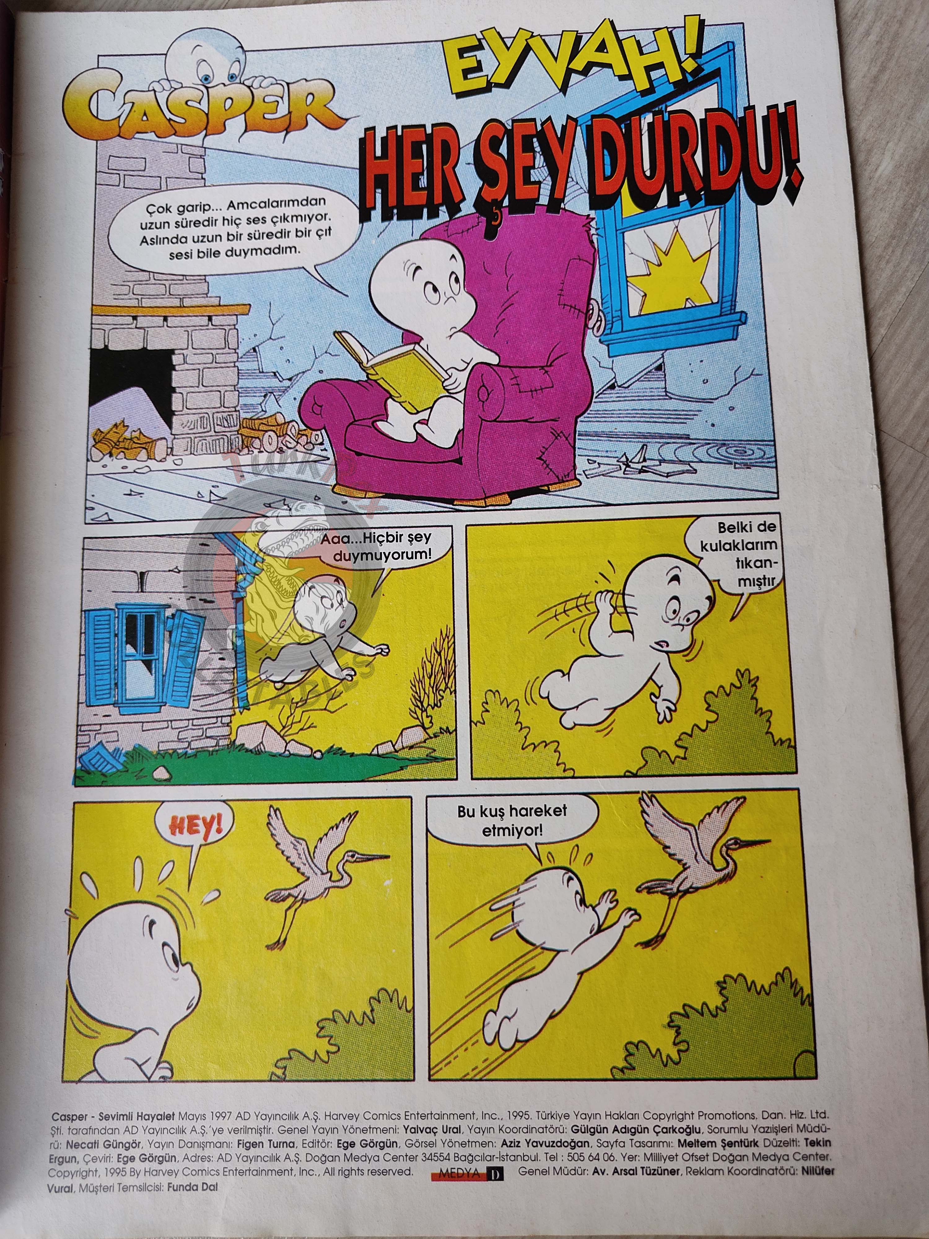 Casper the Friendly Ghost Magazine – Issue #21 1997 Turkish Comic Turkey