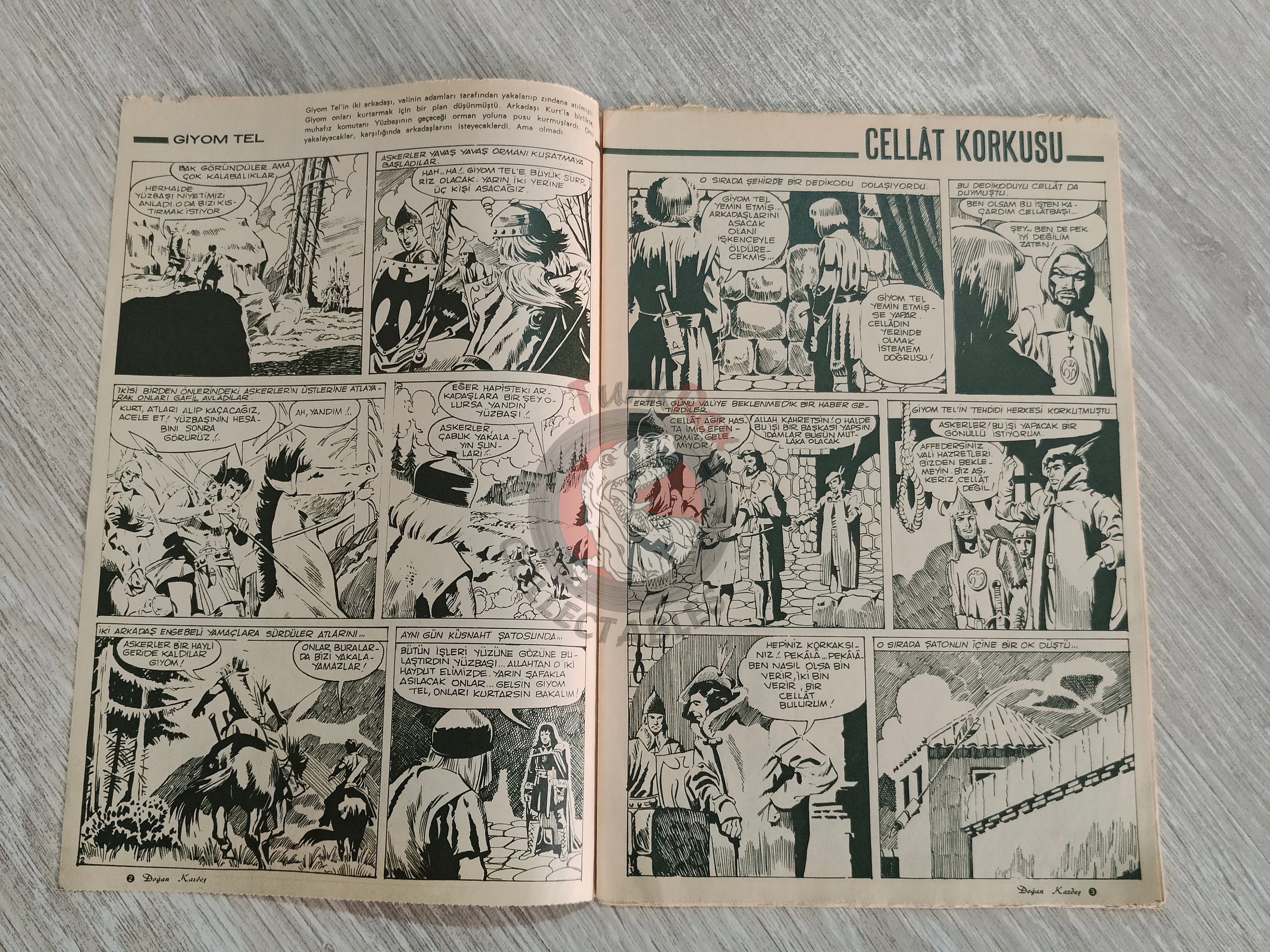 Doğan Kardeş 1971 Magazine #30 Turkish Comic Turkey William Tell Alice In Wonderland Flintstones