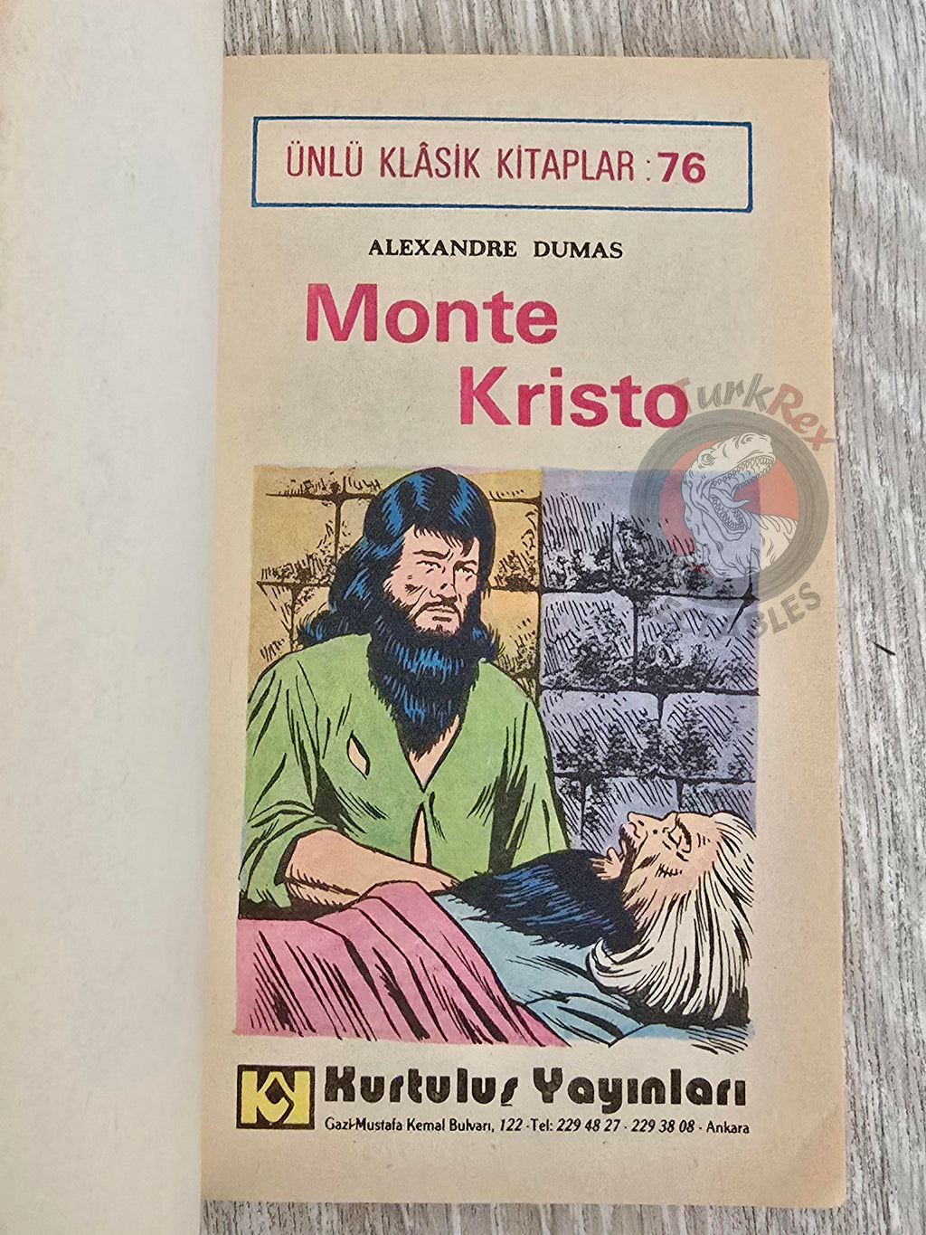 Alexandre Dumas – The Count of Monte Cristo 1980s Turkish Book Turkey Illustrated