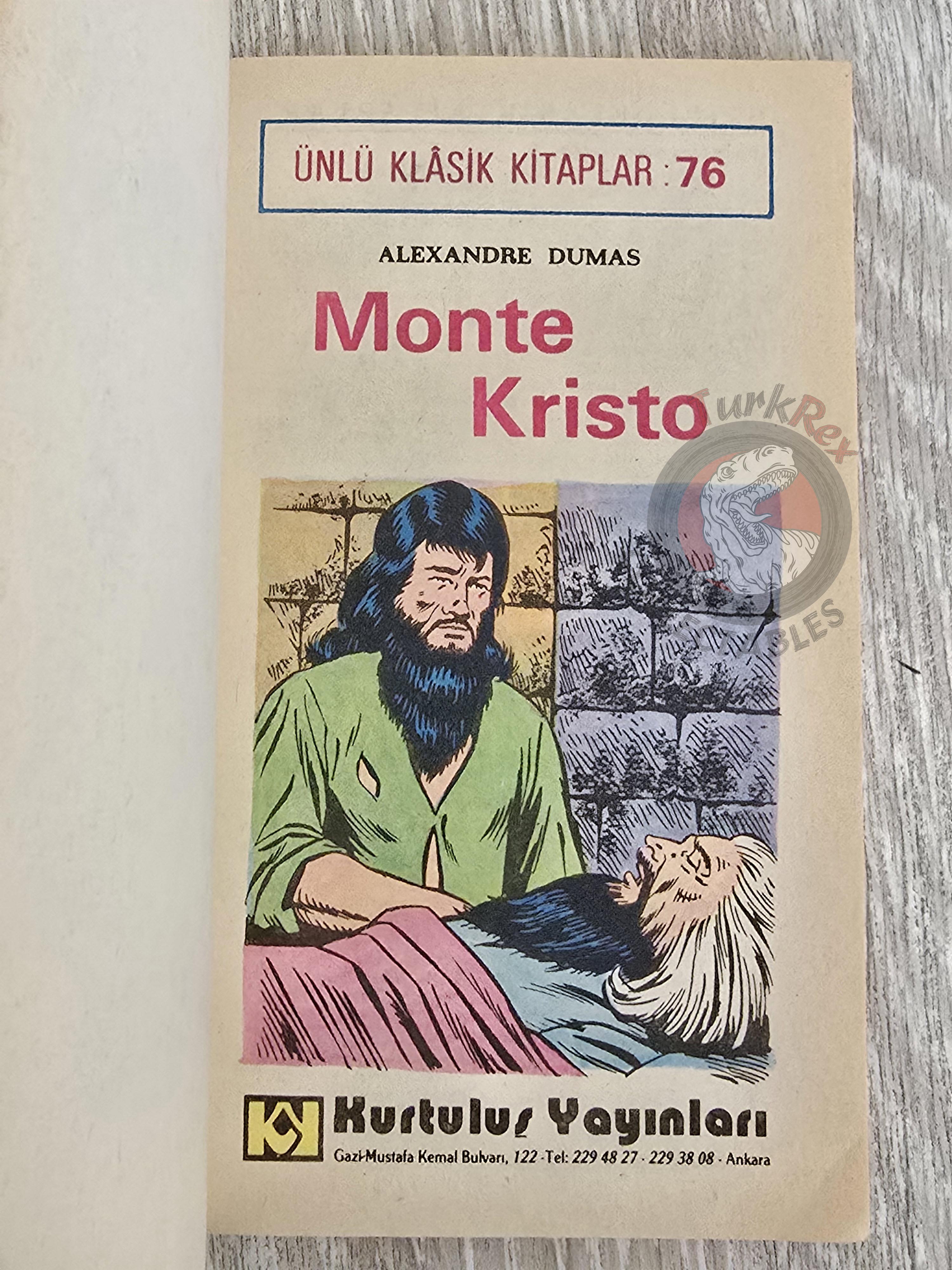 Alexandre Dumas – The Count of Monte Cristo 1980s Turkish Book Turkey Illustrated
