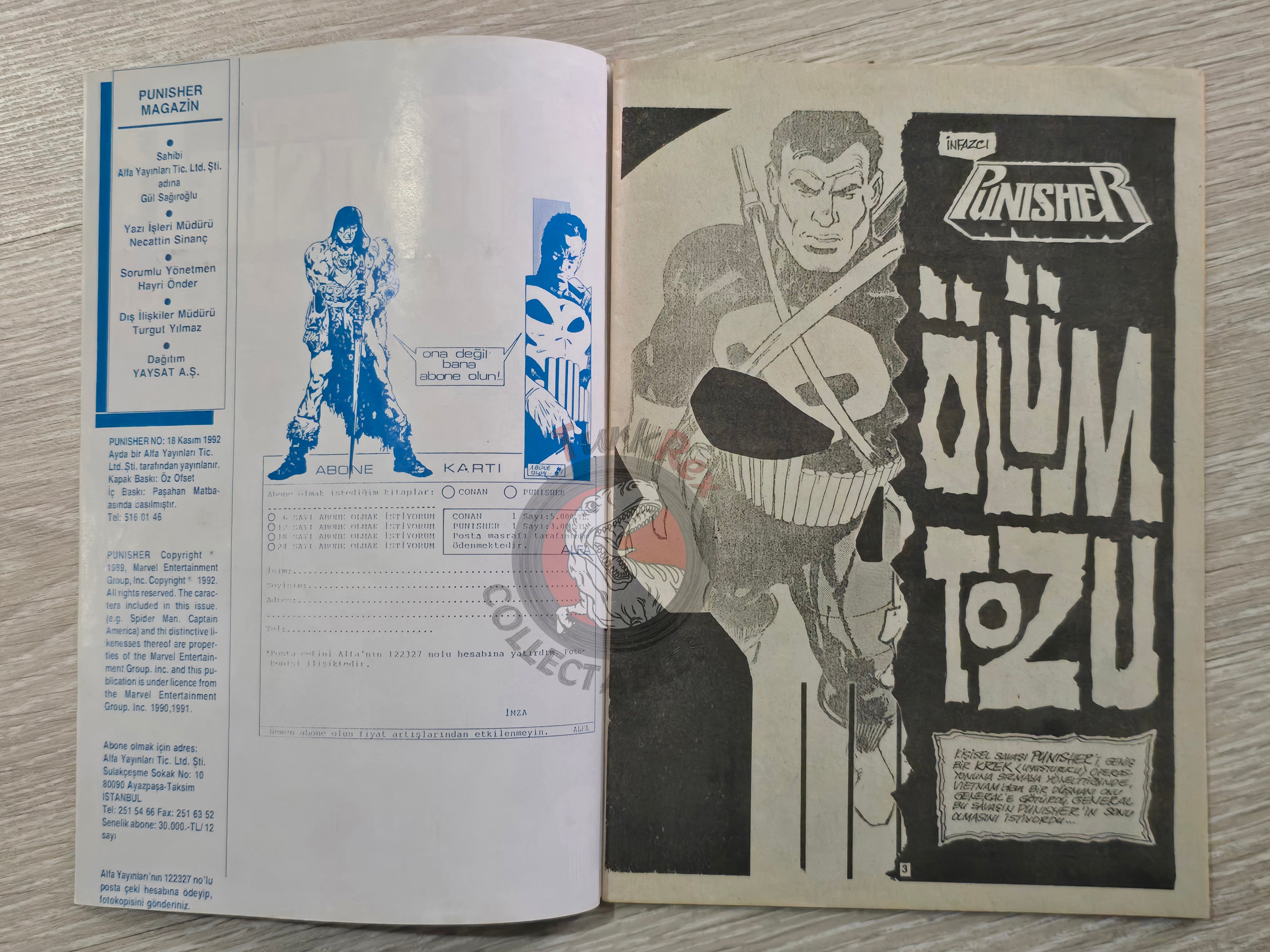 The Punisher #18 1992 Turkish Comic Turkey #1 Magazine #3