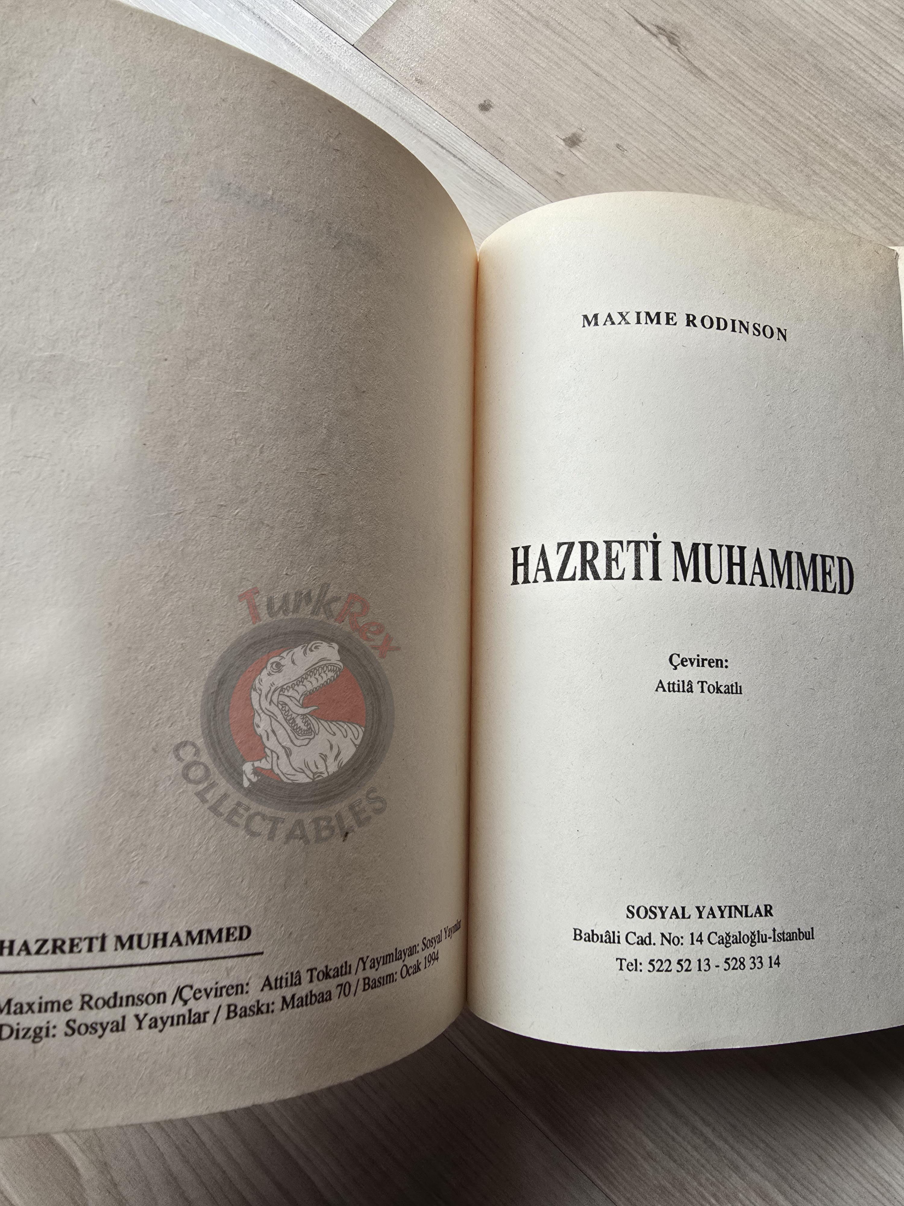 Maxime Rodinson – Mahomet 1994 1st Turkish Book Turkey Mohammed Islam Muhammad