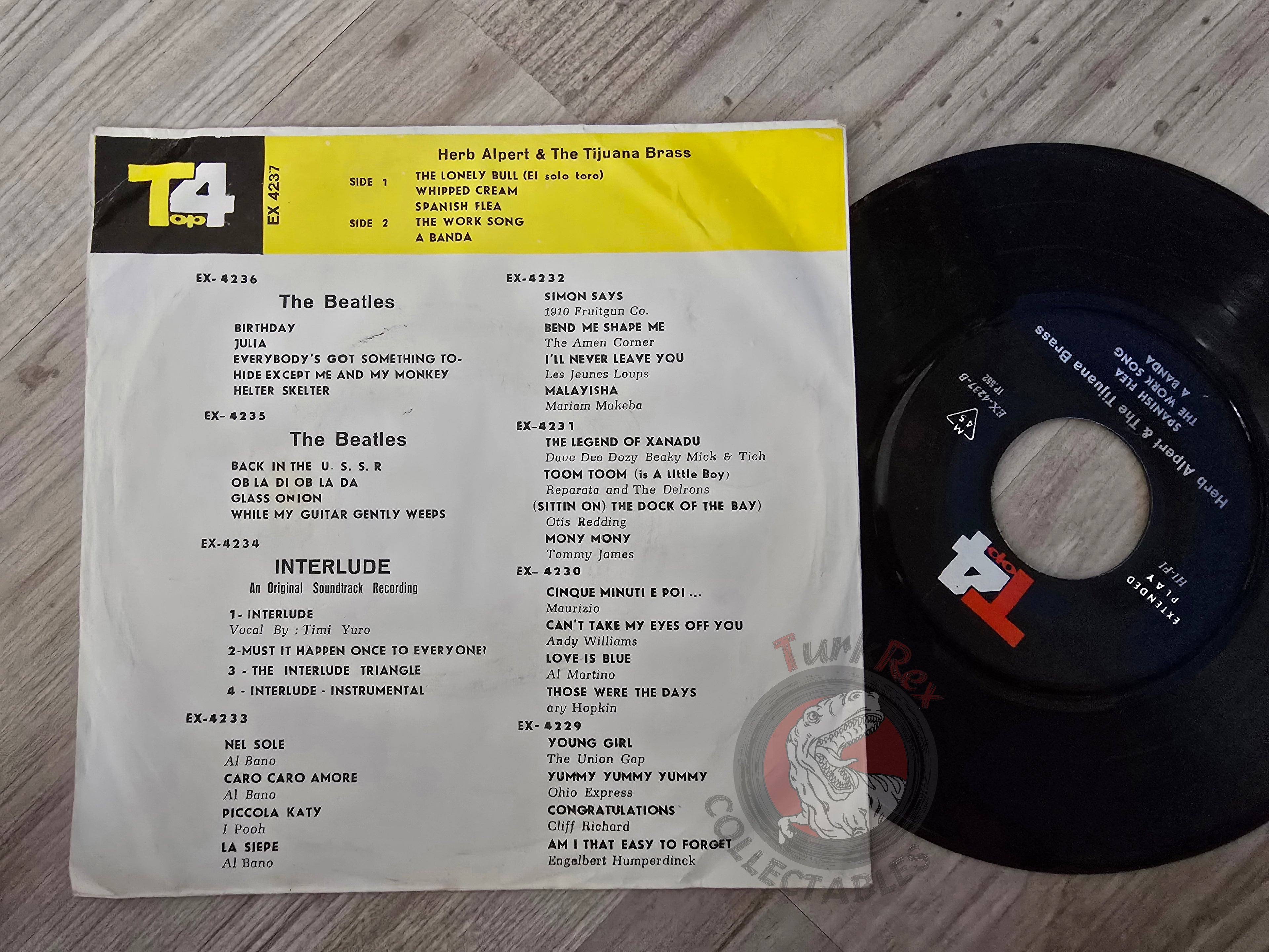 Herb Alpert & The Tijuana Brass – The Lonely Bull  7" Iran Pressing Vinyl Iranian Edition