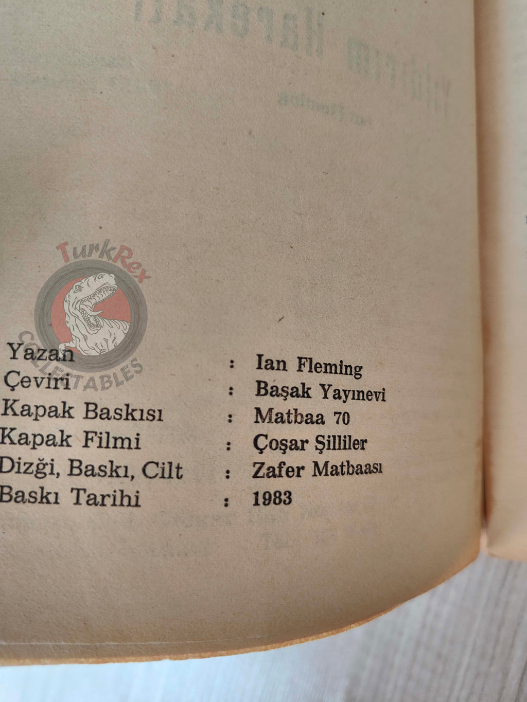 James Bond - Thunderball 1983 Turkish Book Turkey Ian Fleming