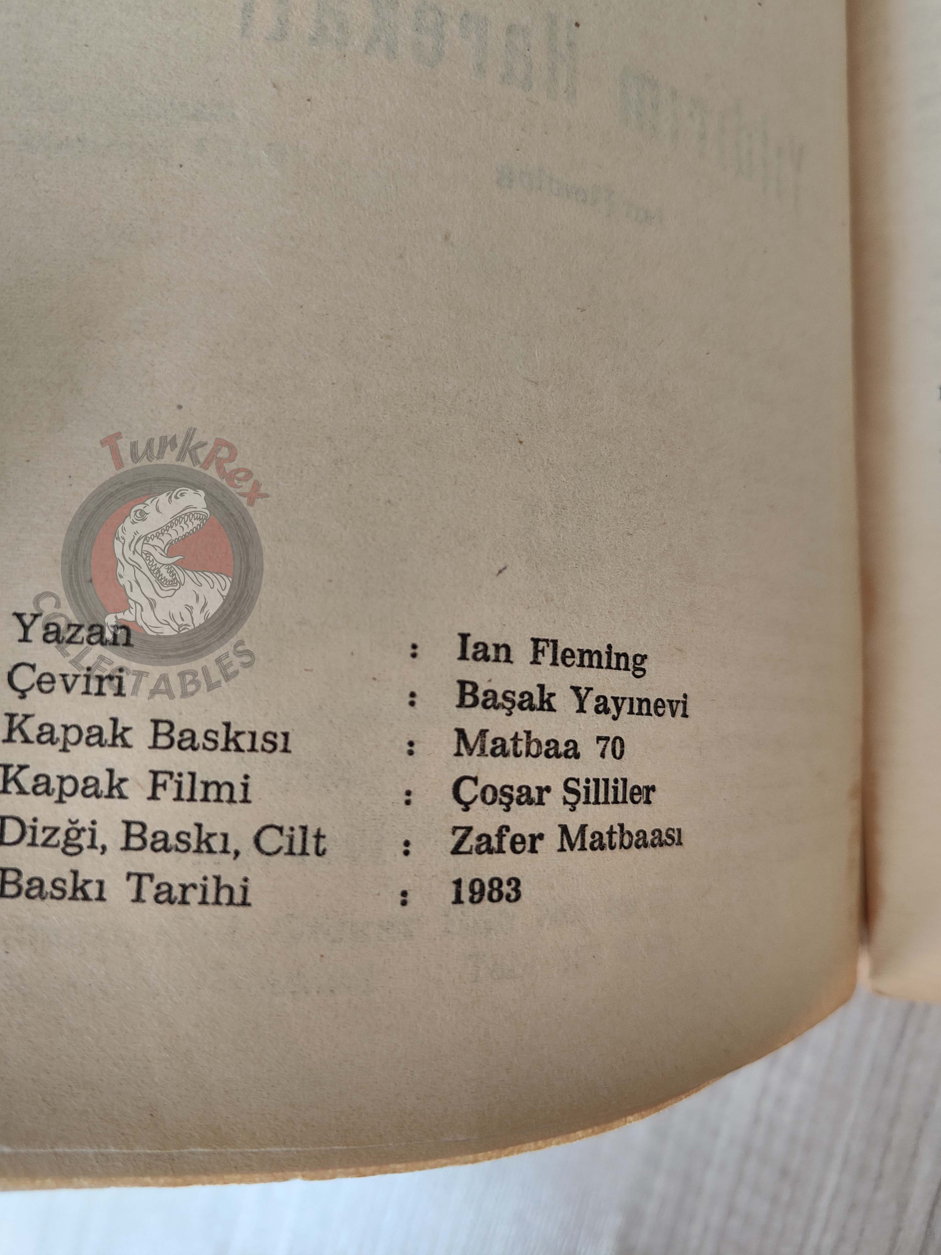 James Bond - Thunderball 1983 Turkish Book Turkey Ian Fleming