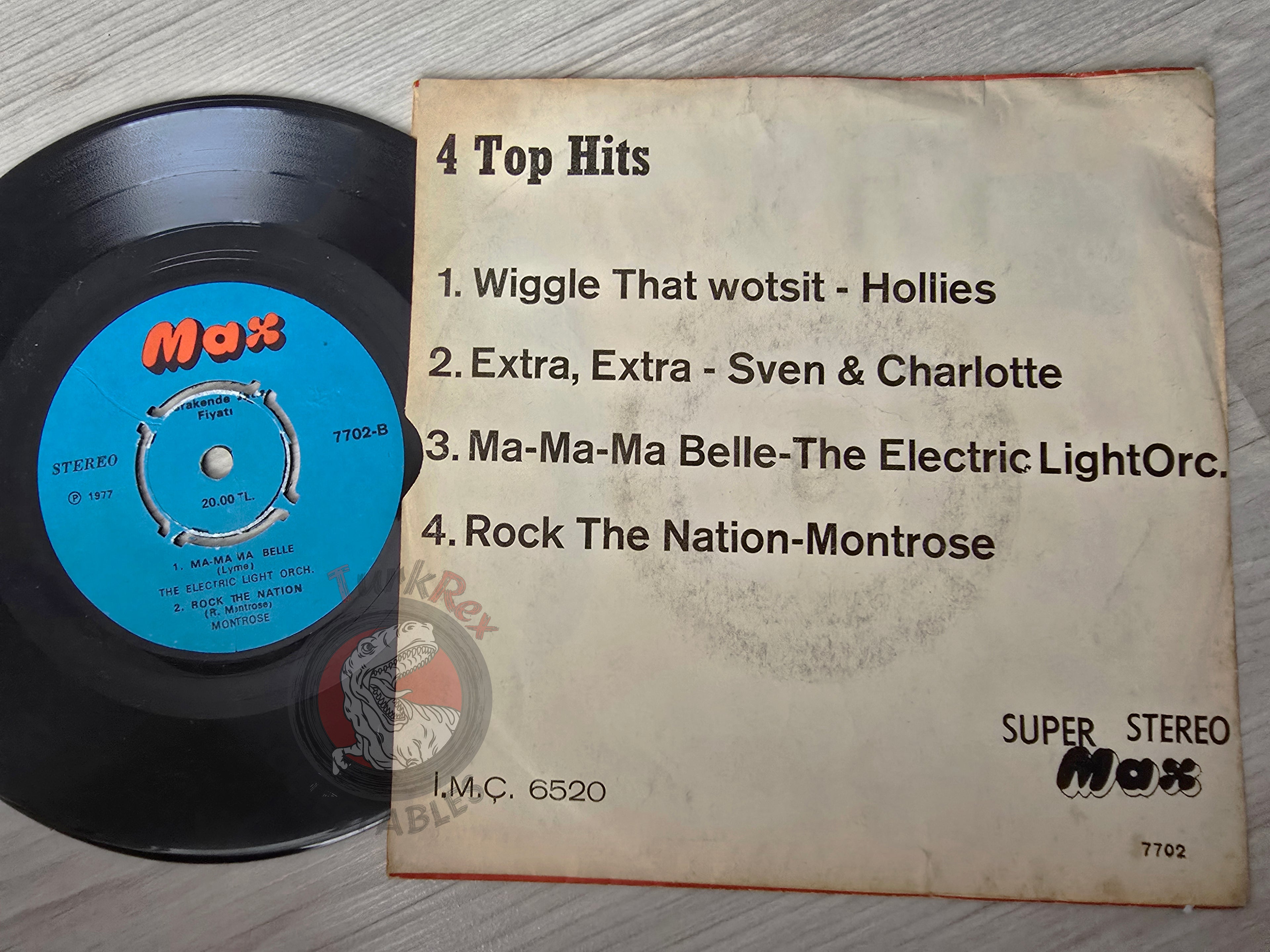 Various – Top 4 Hits Vol. 2 - The Hollies - Montrose 7" Turkish Pressing Vinyl Turkey Edition