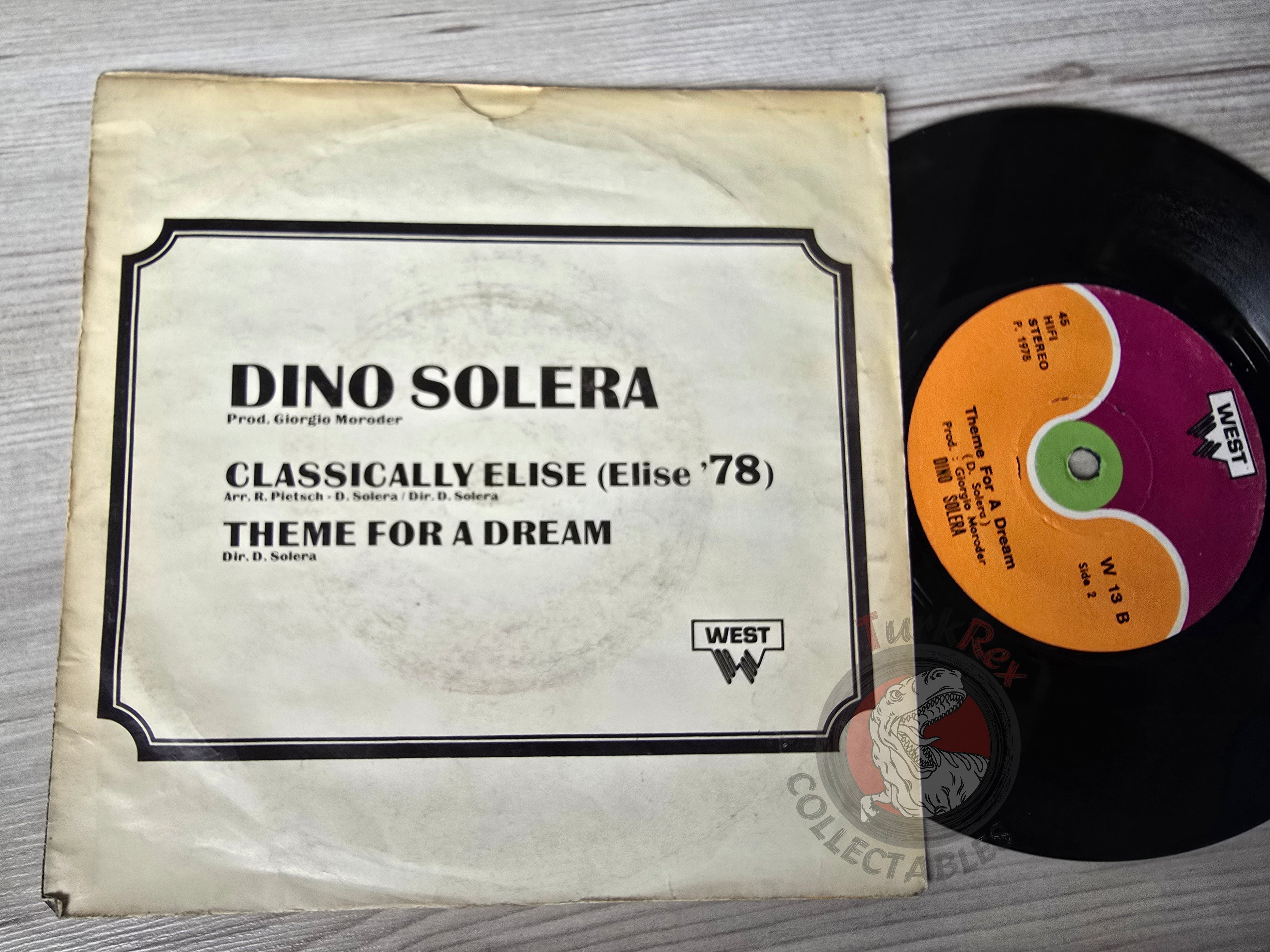 Dino Solera – Classically Elise (Elise 78) 7" Turkish Pressing Vinyl Turkey Edition