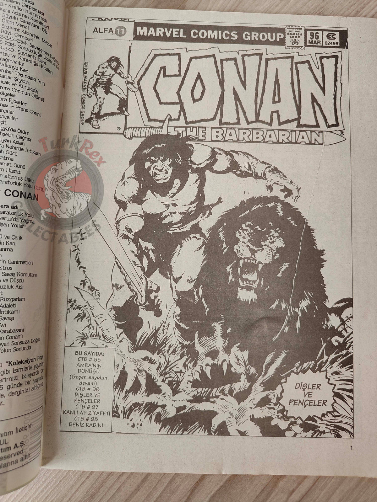 Conan The Barbarian #11 2001 Turkish Comic Turkey #96 #97 #98