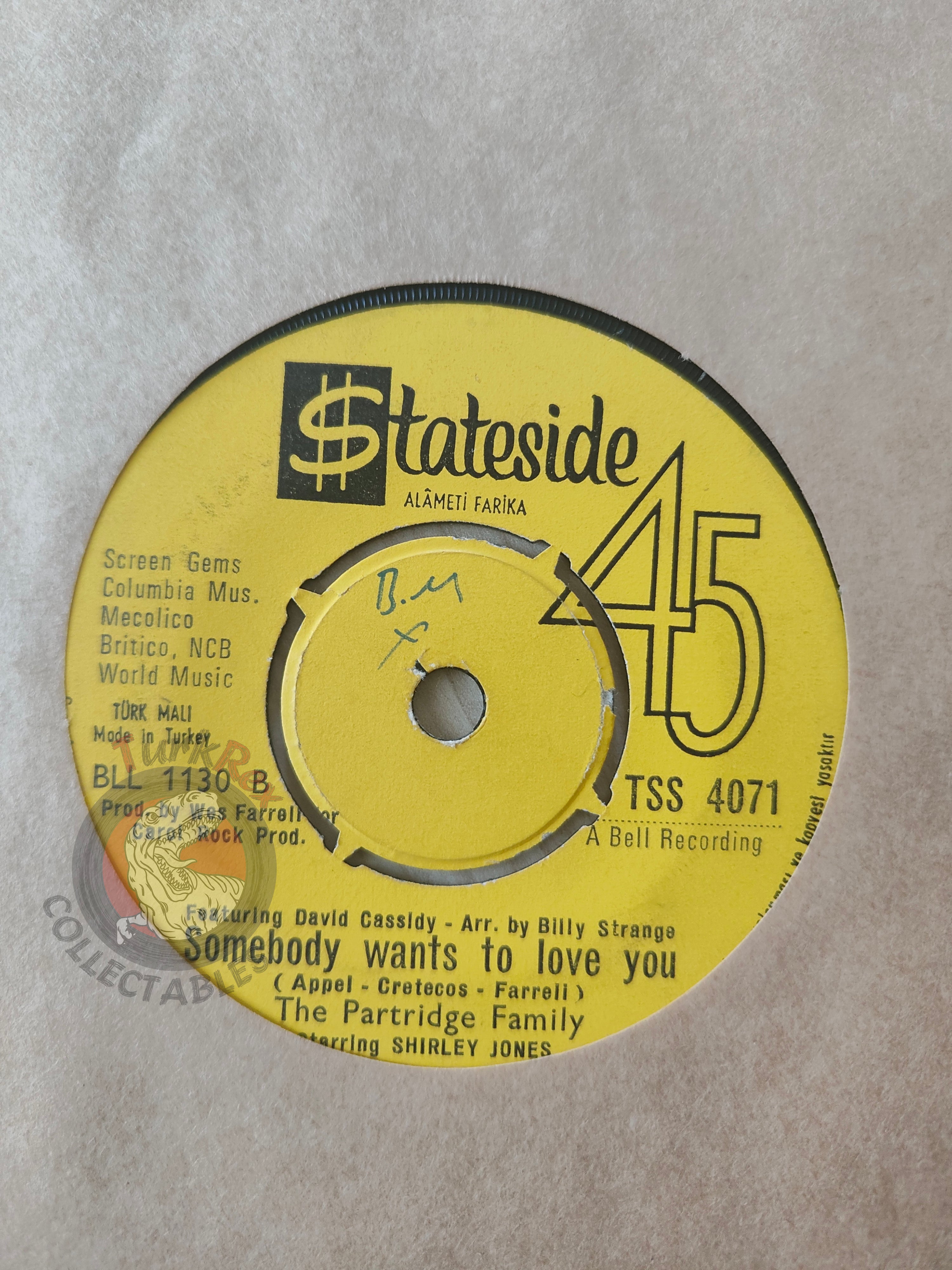 The Partridge Family – I Think I Love You 7" Turkish Pressing Vinyl Turkey Edition