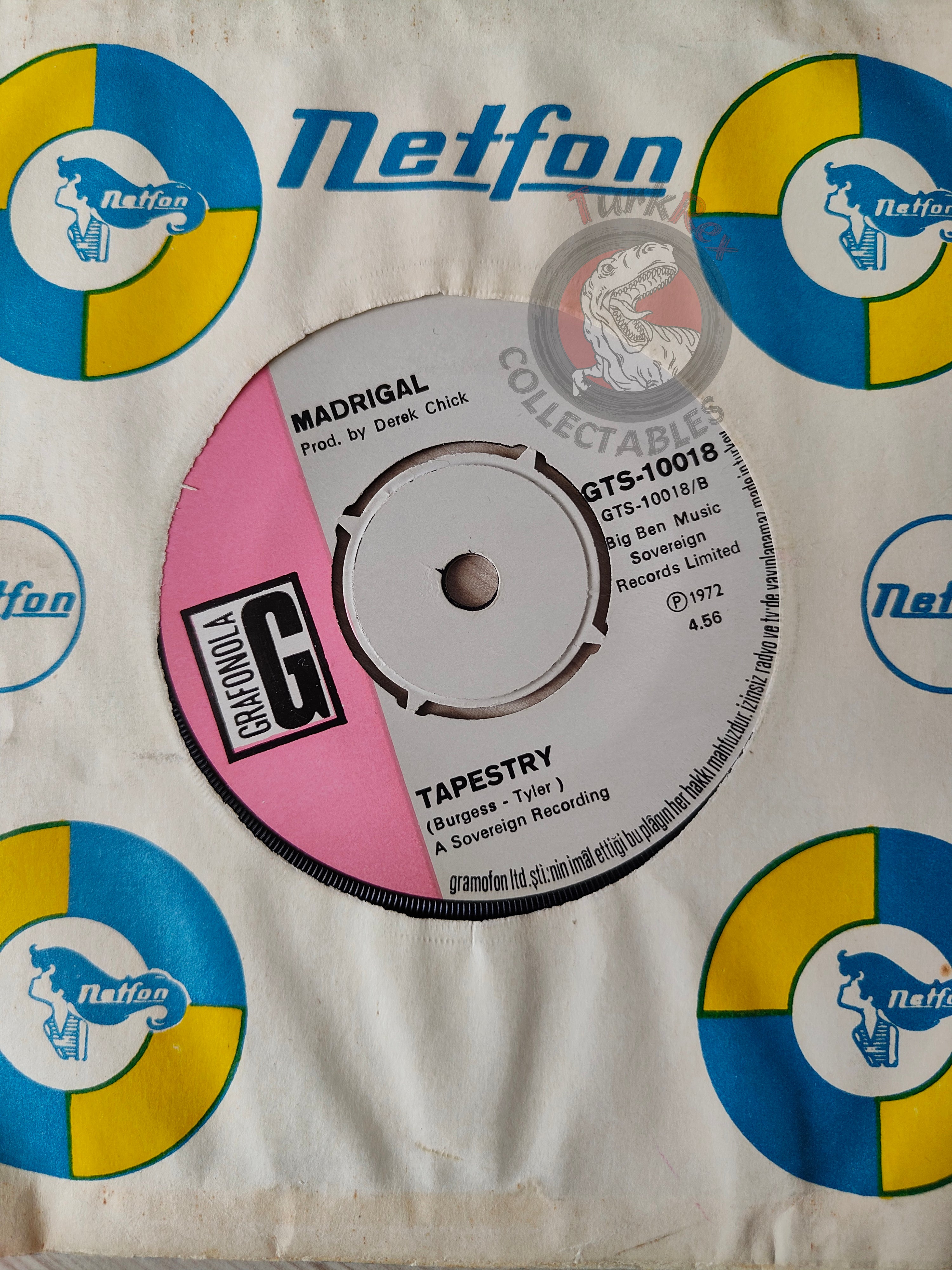 Madrigal – Time Of The Season 7" Turkish Pressing Vinyl Turkey Edition
