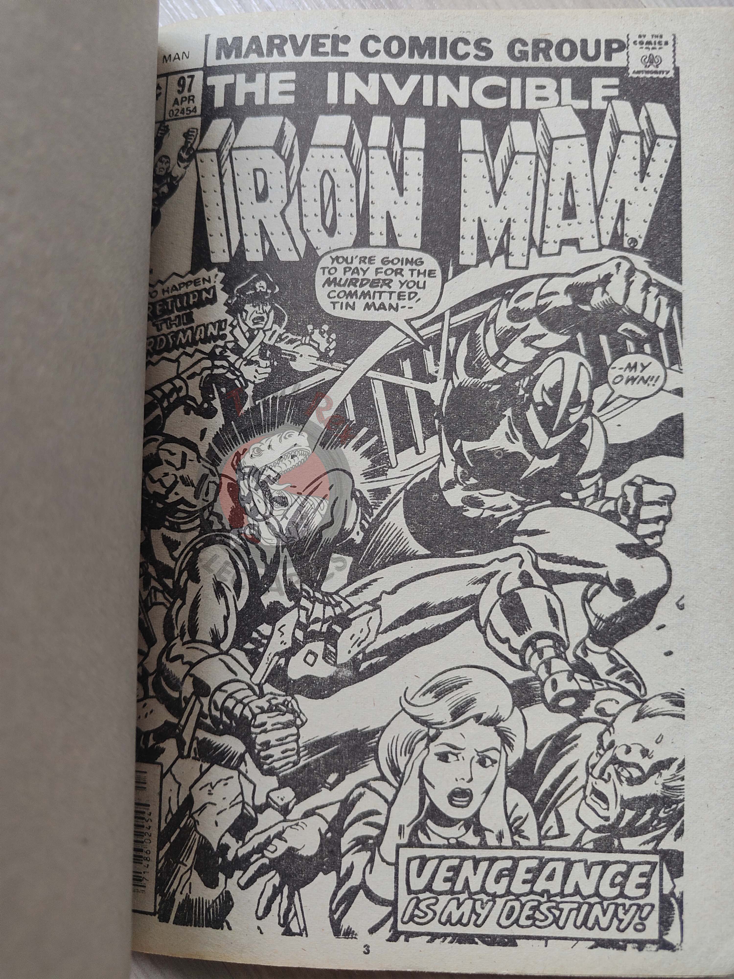 Iron Man #8 Demir Adam 1989 Turkish Comic Turkey #97 #98 #99 #100