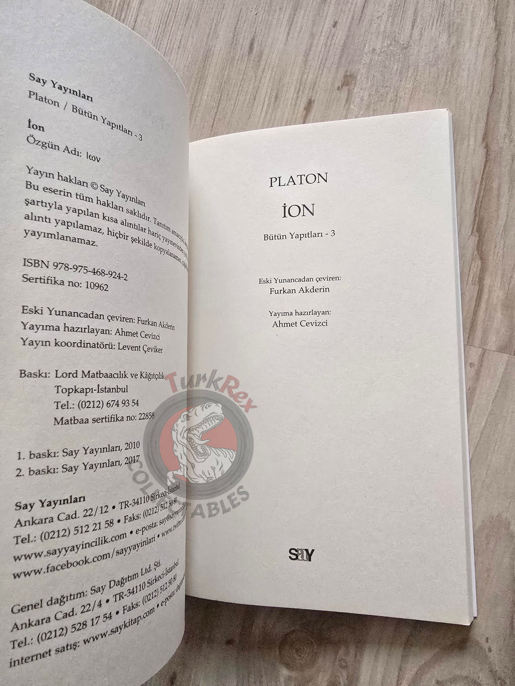 Plato – Ion 2017 Turkish Book Turkey