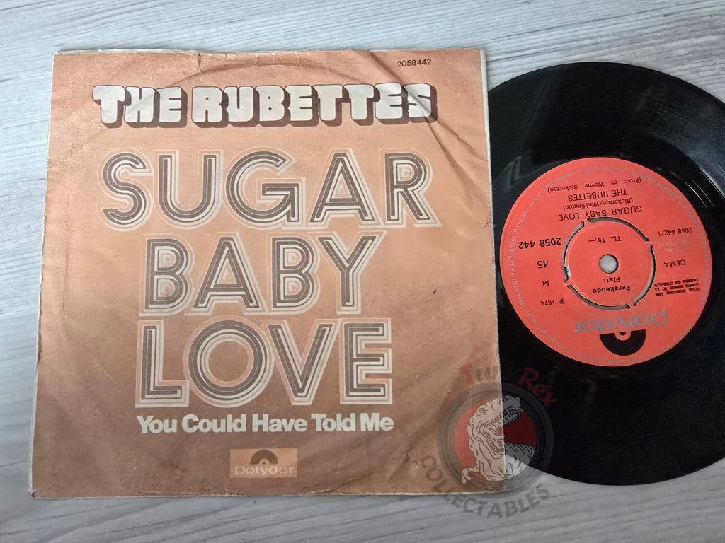 The Rubettes – Sugar Baby Love 7" Turkish Pressing Vinyl Turkey Edition
