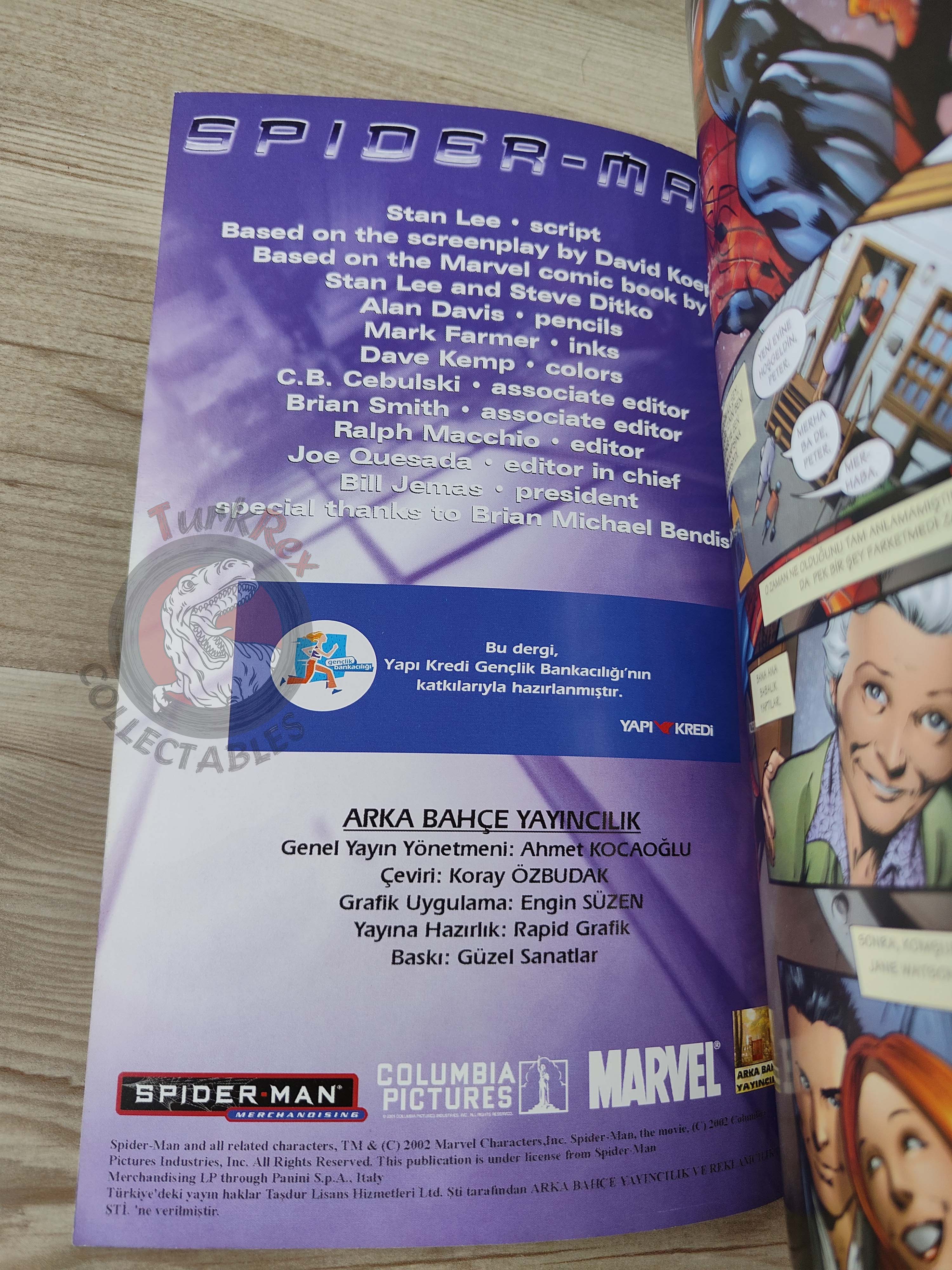 Spider-Man The Official Movie Adaptation 2002 Turkish Comic Turkey