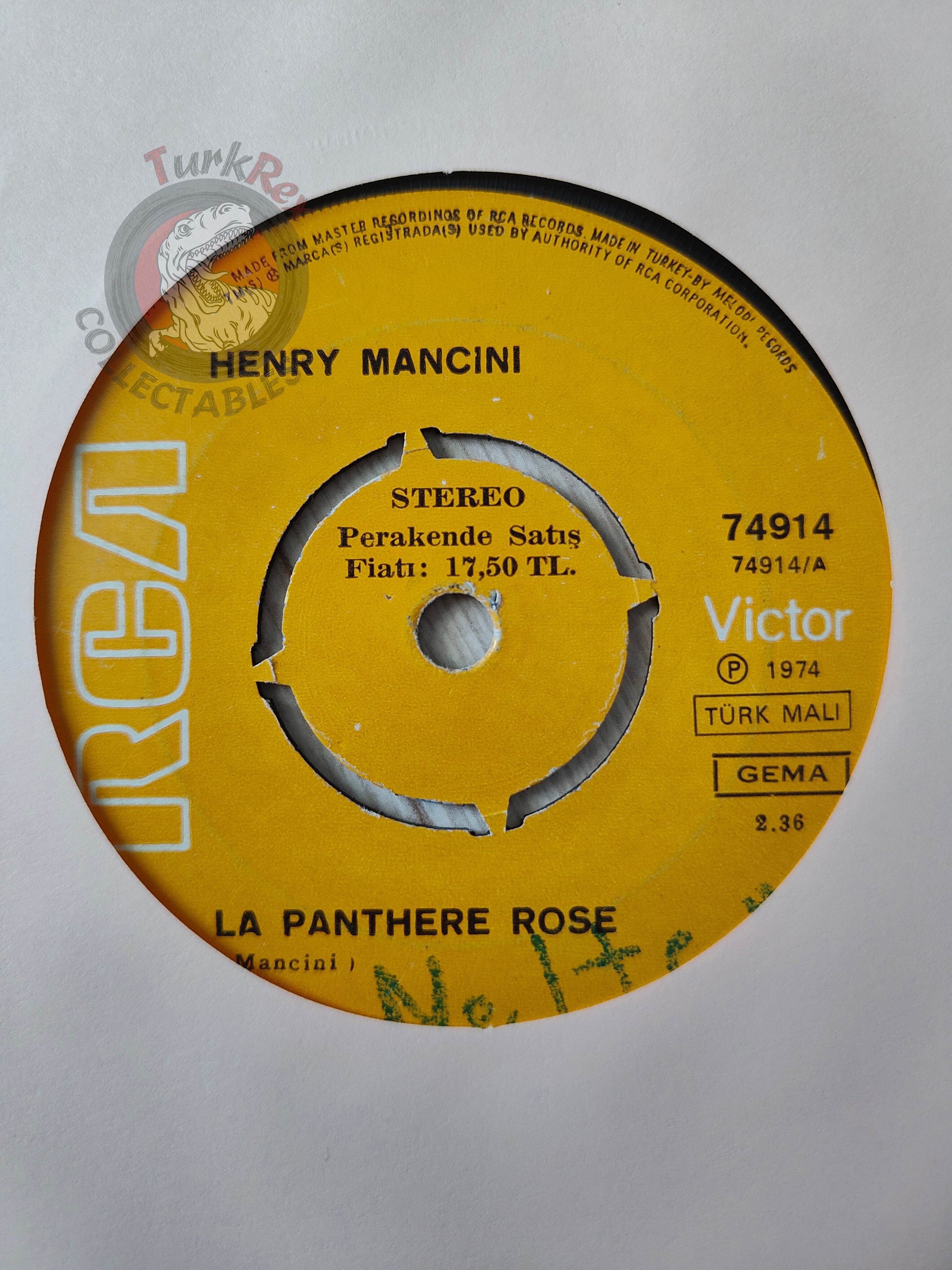 Henry Mancini – Pink Panther La Panthere Rose 7" Turkish Pressing Vinyl Turkey Edition 2