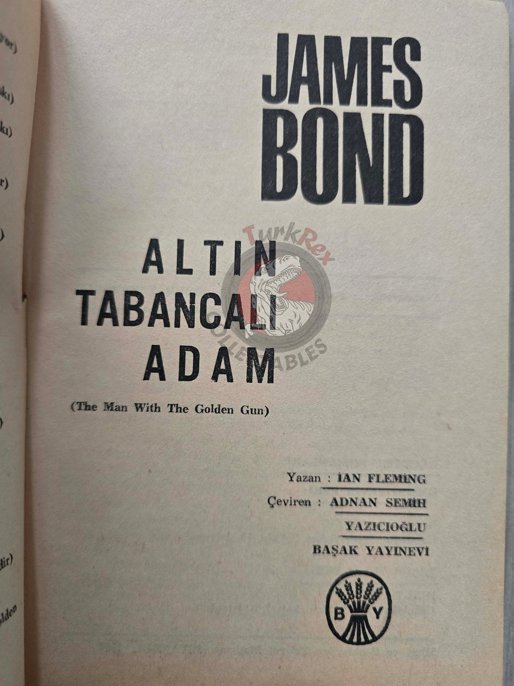 James Bond - The Man with the Golden Gun 1966 1st Turkish Book Turkey Ian Fleming