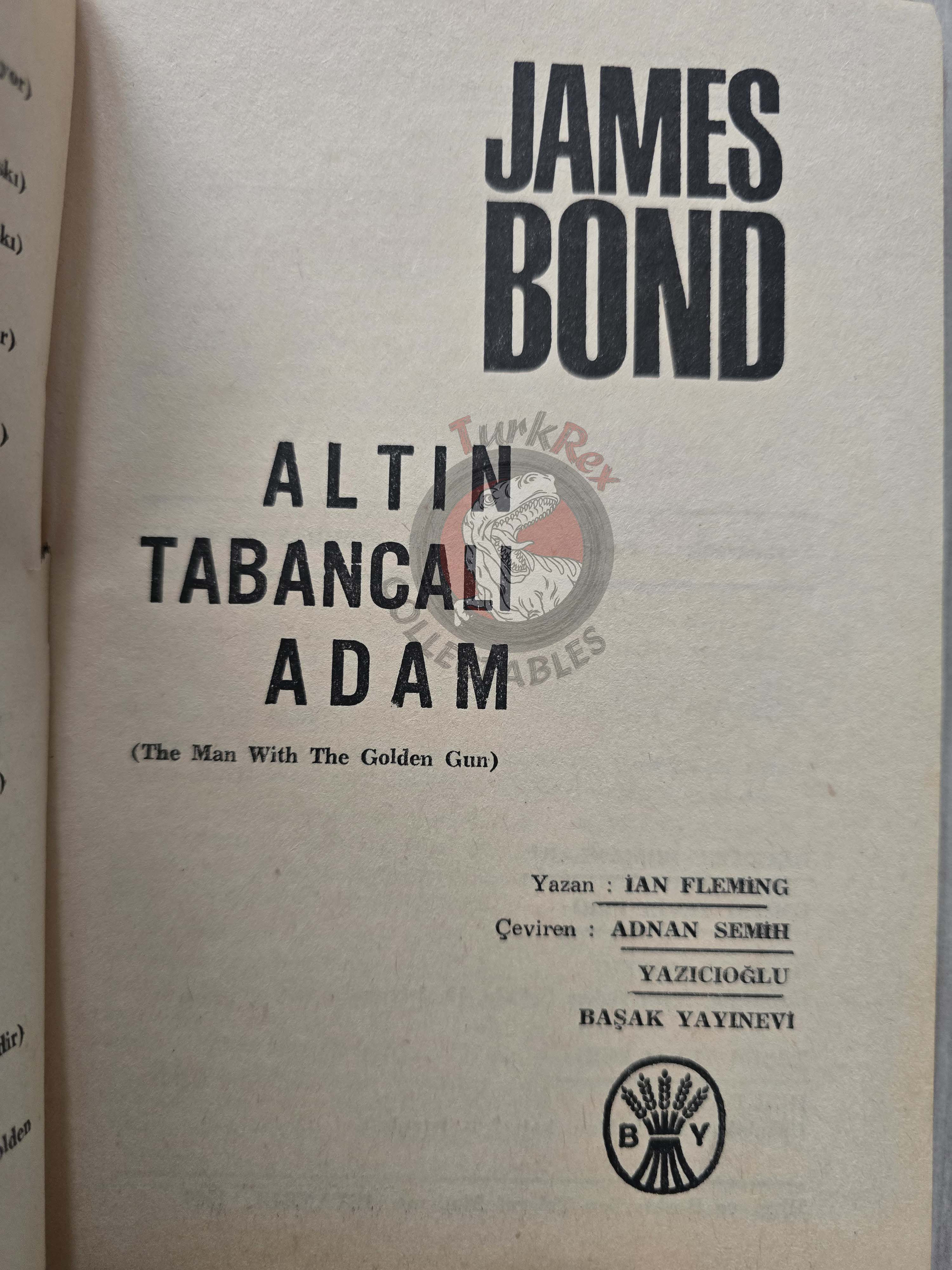 James Bond - The Man with the Golden Gun 1966 1st Turkish Book Turkey Ian Fleming