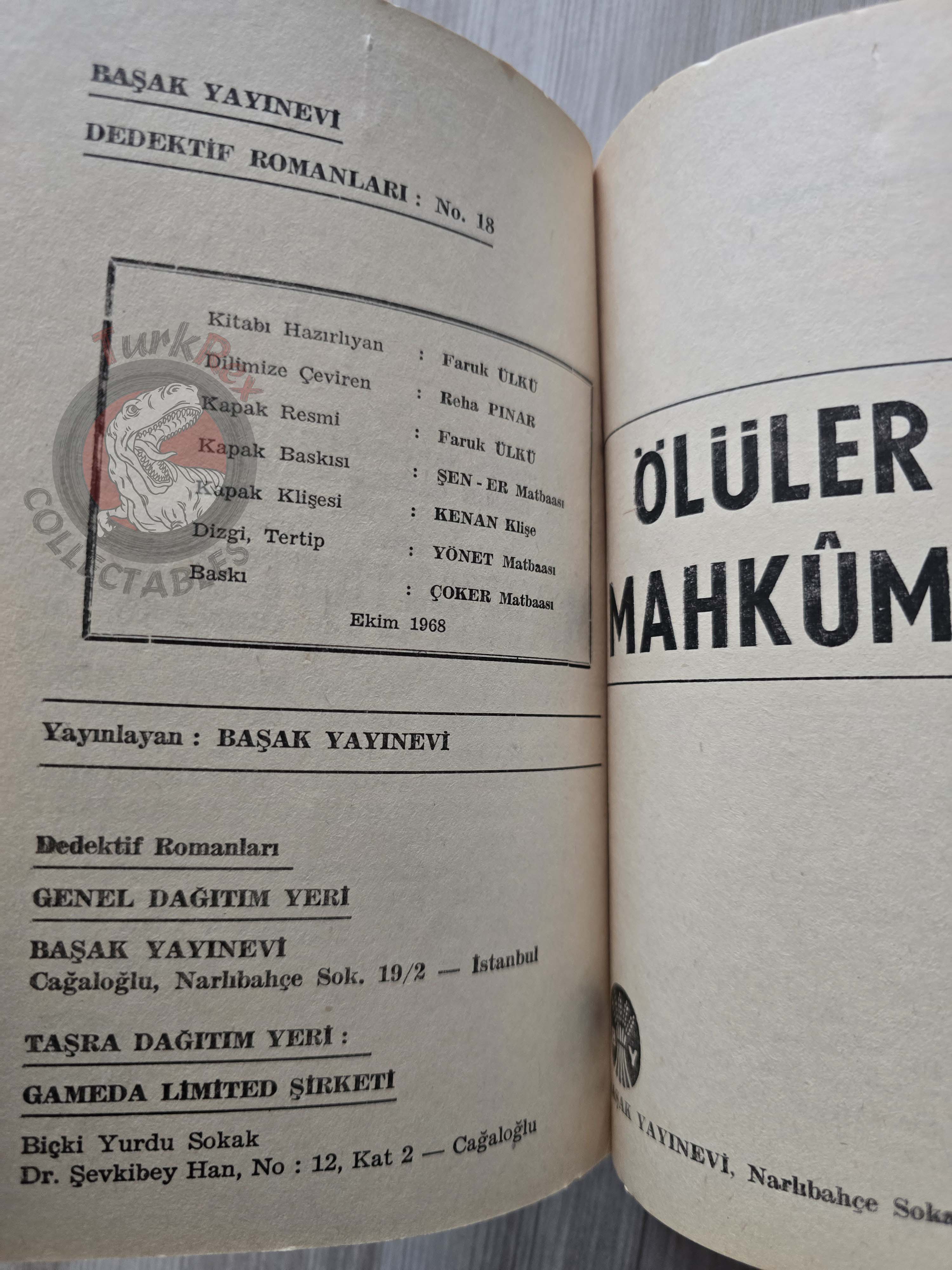 W. Howard Baker – The Survivors 1968 1st Turkish Book Turkey Richard Quintain