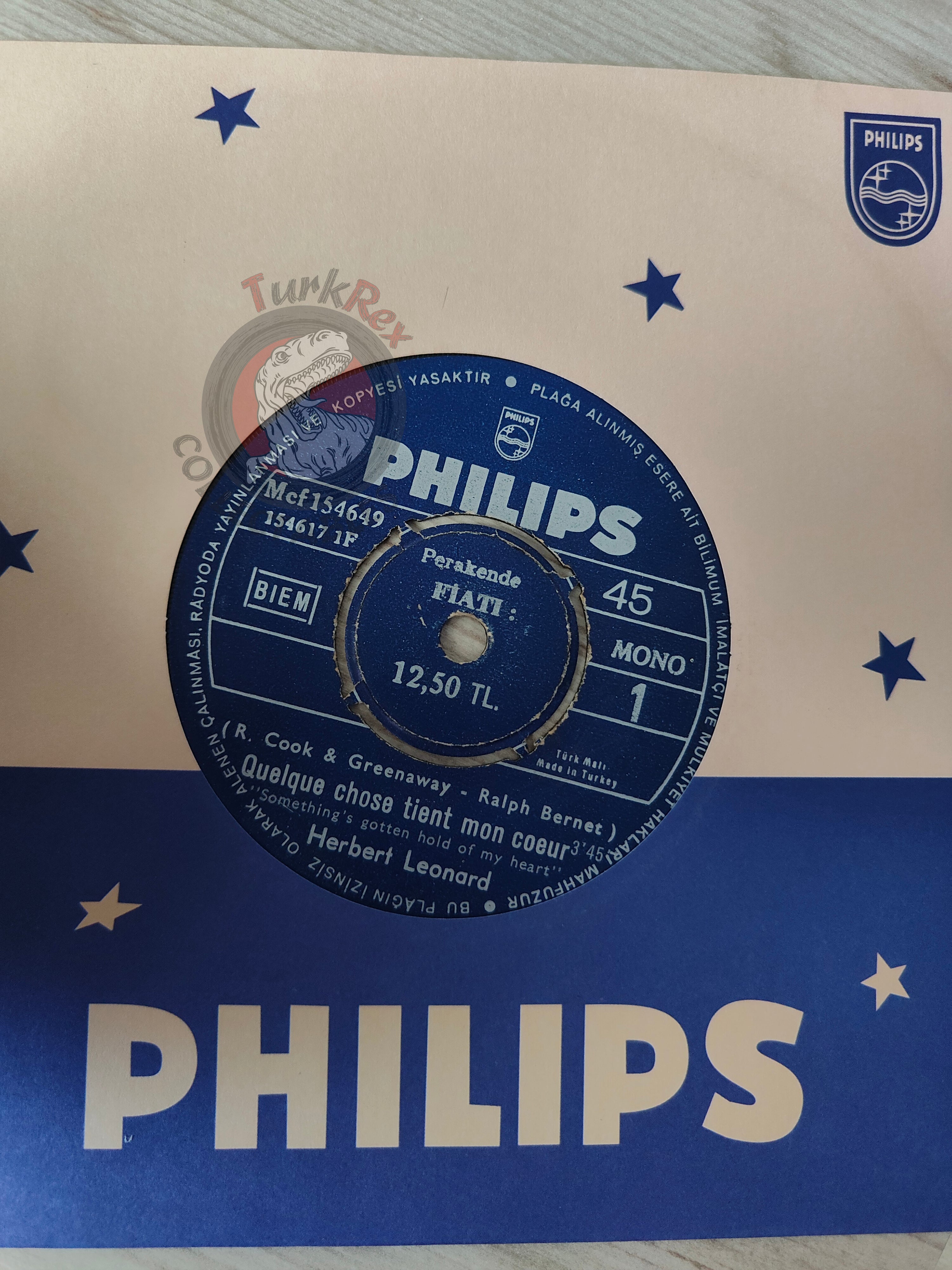 Herbert Léonard – Pour Etre Sincere 7" Turkish Pressing Vinyl Turkey Edition