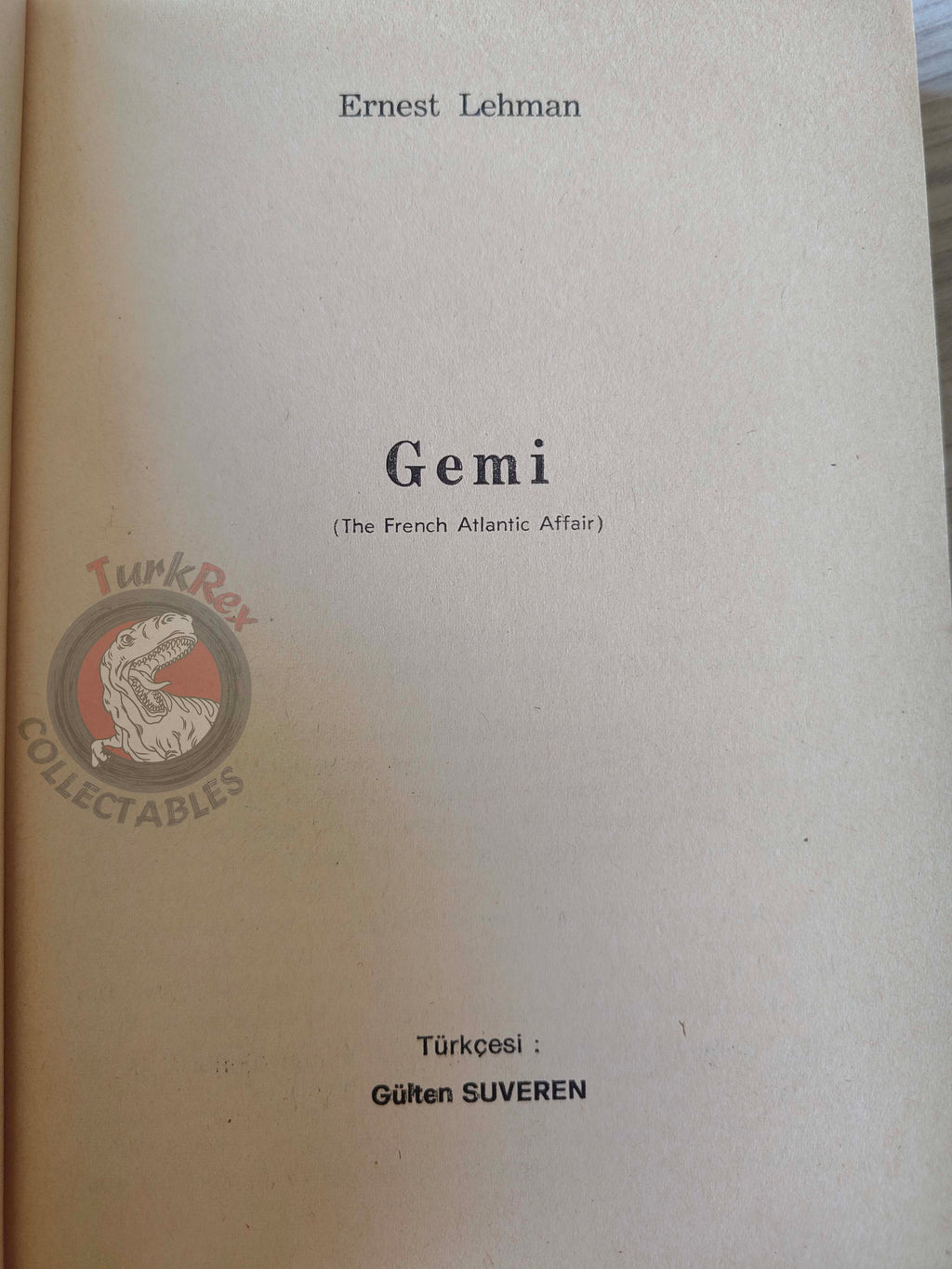Ernest Lehman – The French Atlantic Affair 1980 Turkish Book Turkey