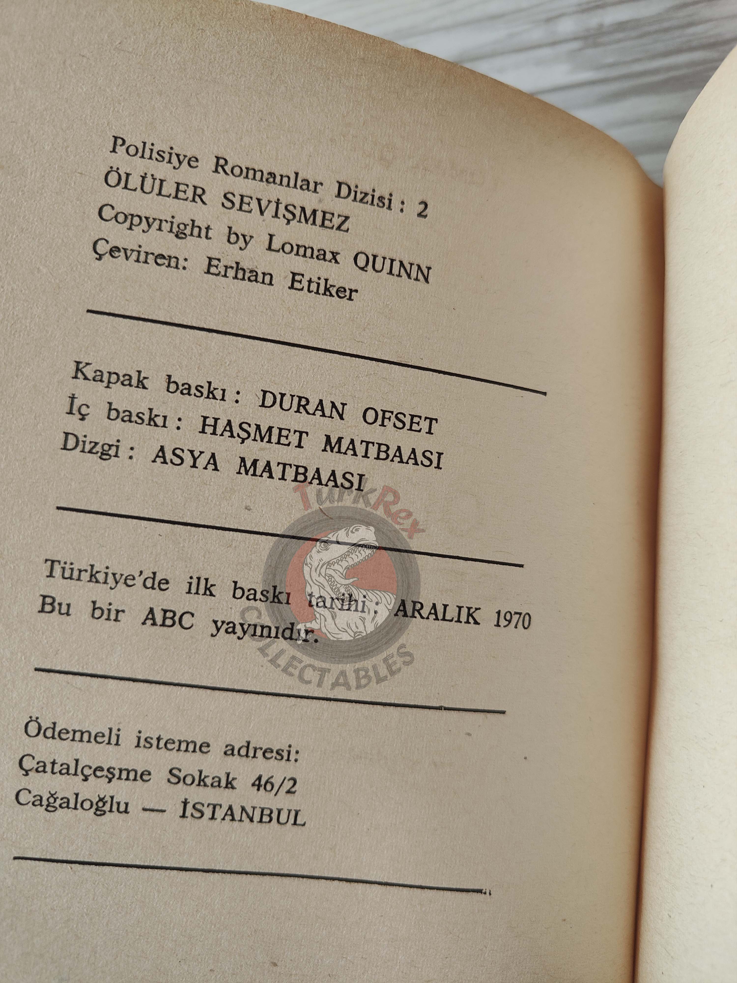 Lomax Quinn – Jack Brown #2 1970 Turkish Book Turkey