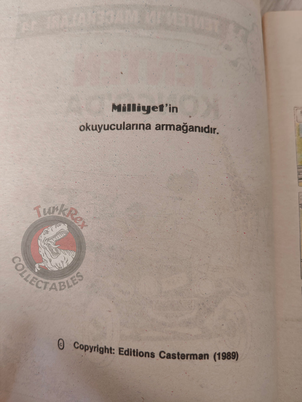 Tintin – Tintin In The Congo 1989 Turkish Edition Comic Turkey