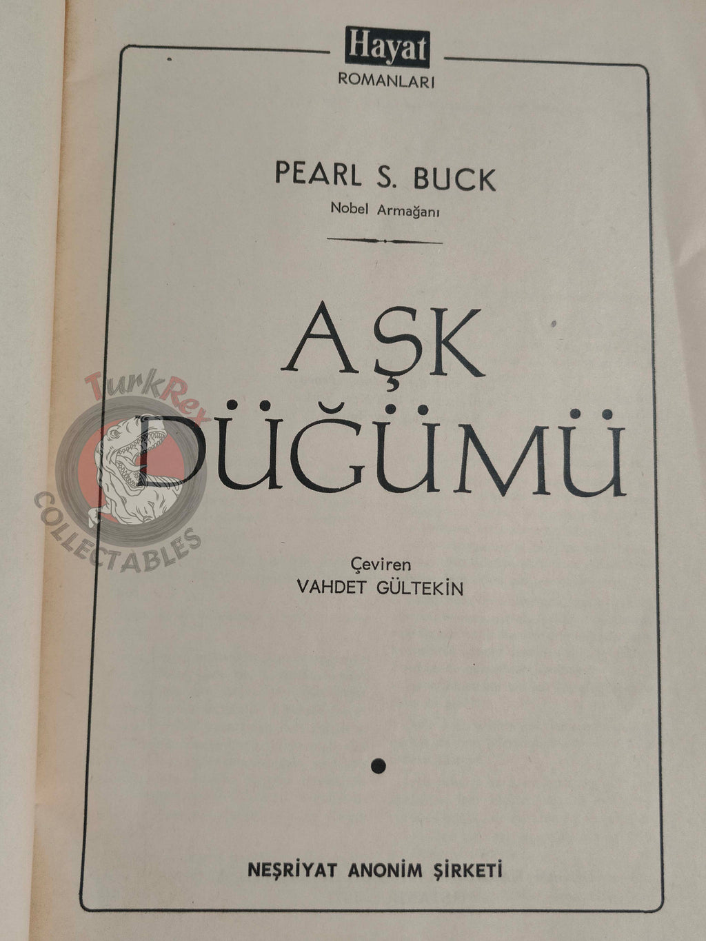 Pearl S. Buck – The Angry Wife 1971 1st Turkish Book Turkey