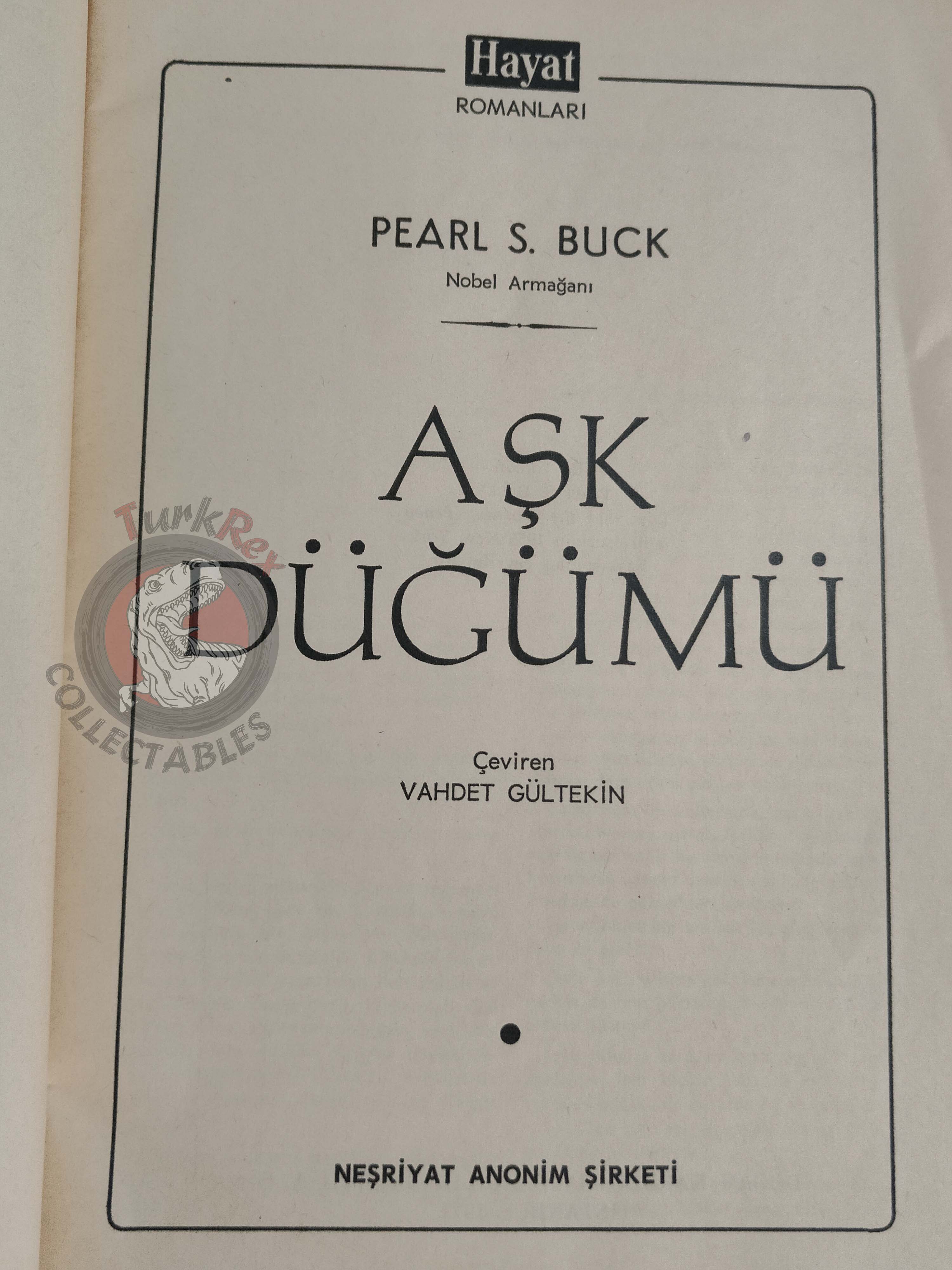 Pearl S. Buck – The Angry Wife 1971 1st Turkish Book Turkey