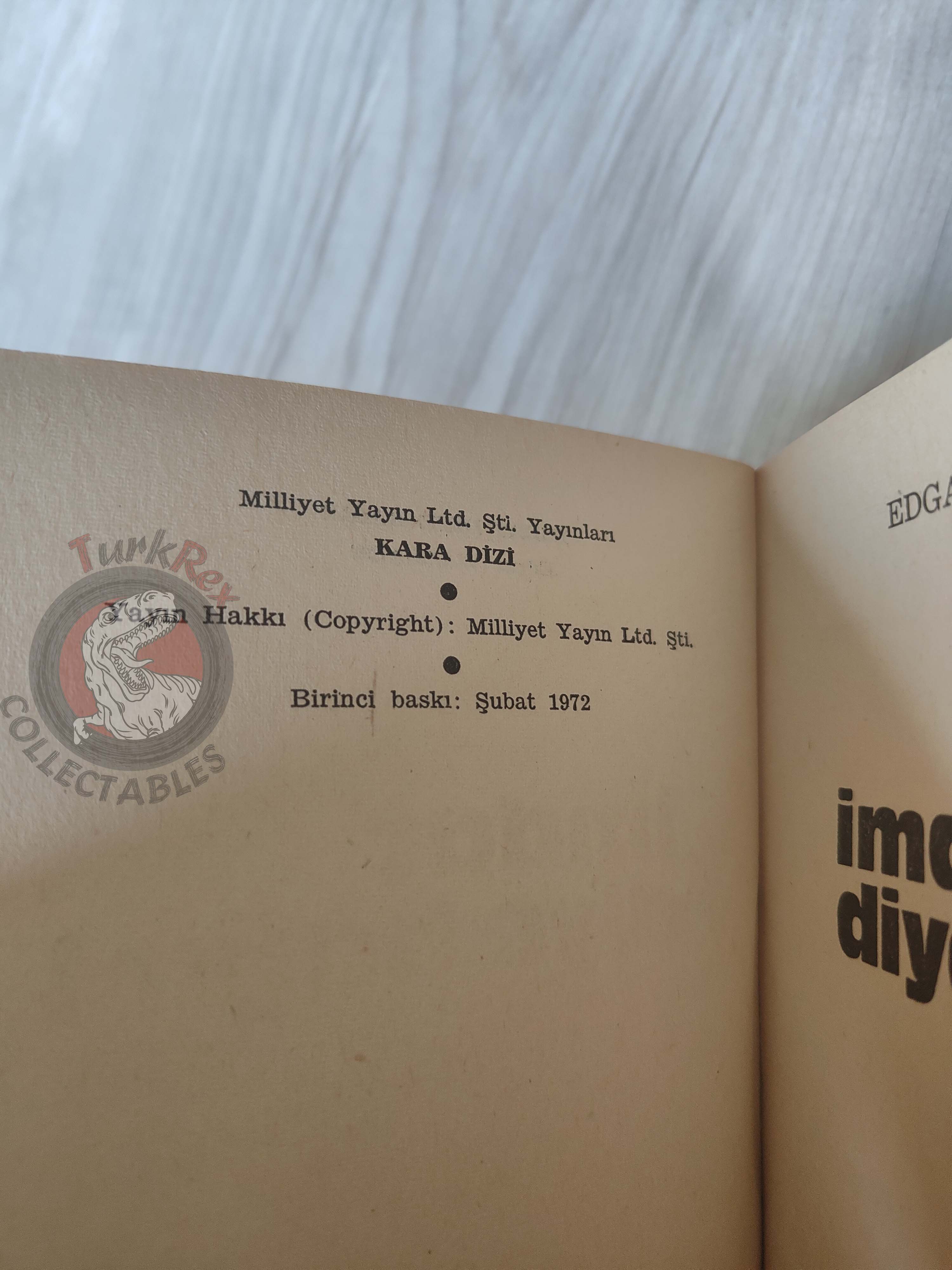 Edgar Wallace – The Gaunt Stranger Ringer 1972 1st Turkish Book Turkey