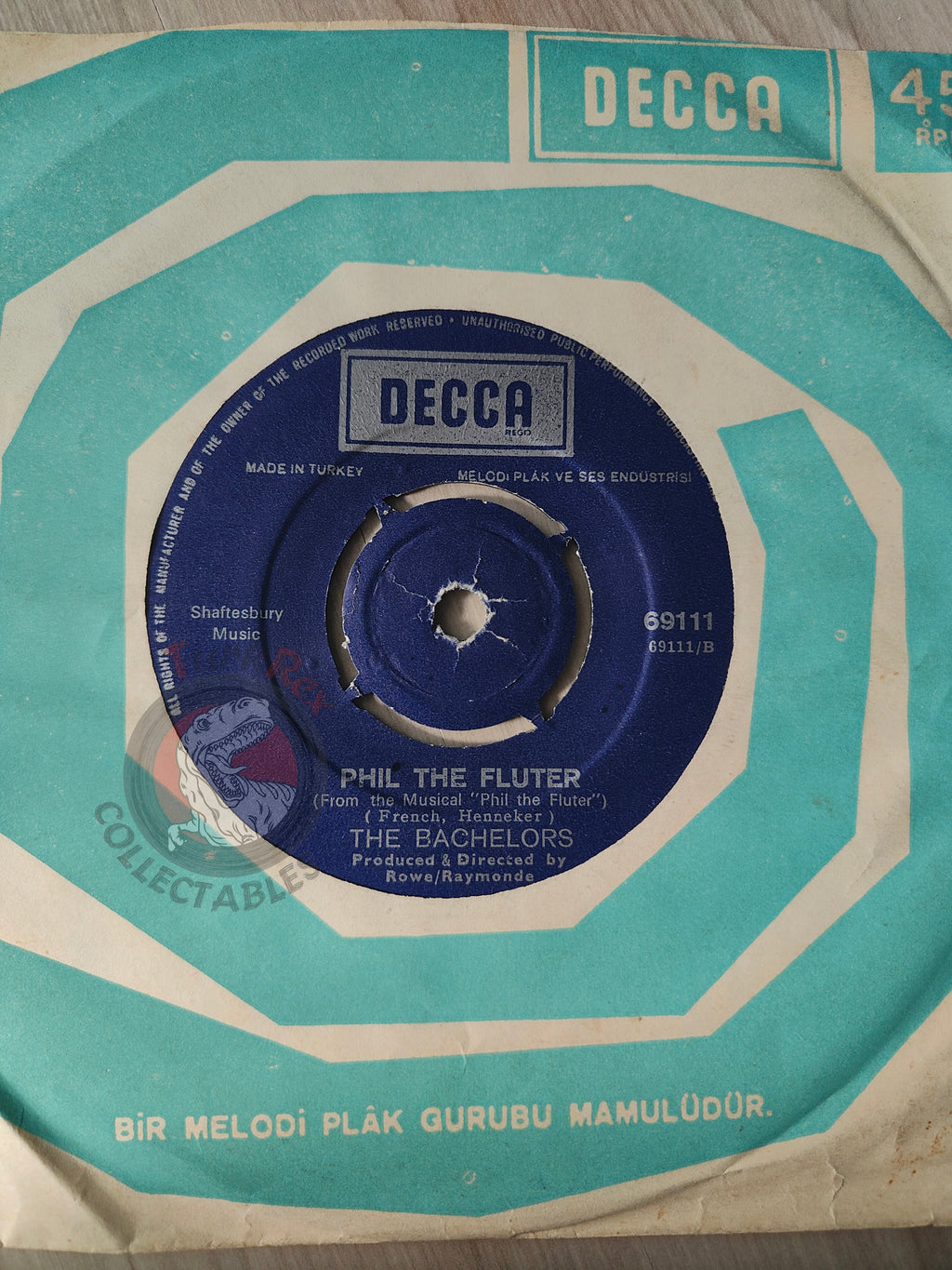 The Bachelors – My First Love 7" Turkish Pressing Vinyl Turkey Edition