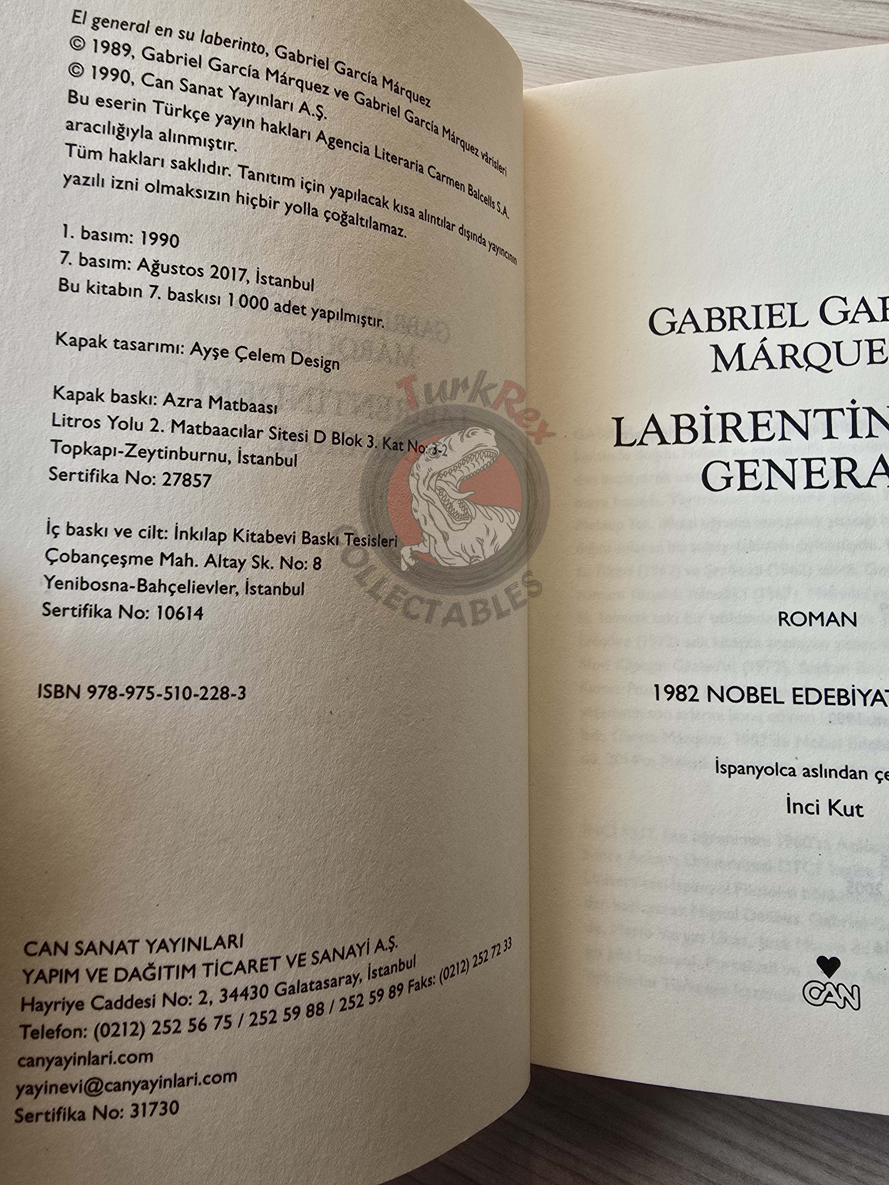 Gabriel García Márquez –  The General In His Labyrinth 2017 Turkish Book Turkey