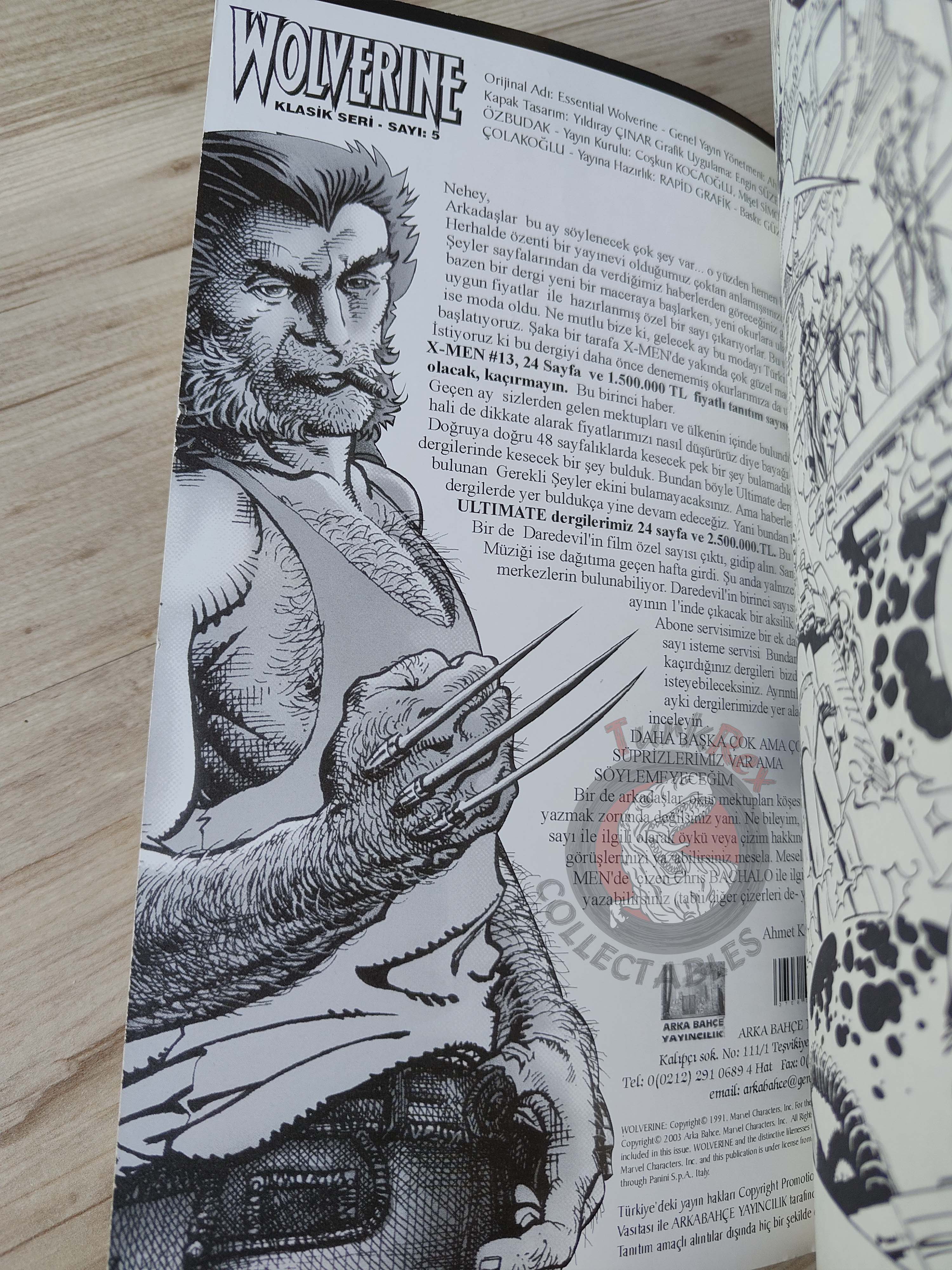 Wolverine #5 2003 Turkish Comic Turkey #40 #41 #42 #43 X-Men