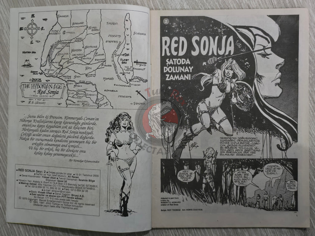 Red Sonja #2 2000 Turkish Comic Turkey Conan the Barbarian #43 #44 Ssoc #1