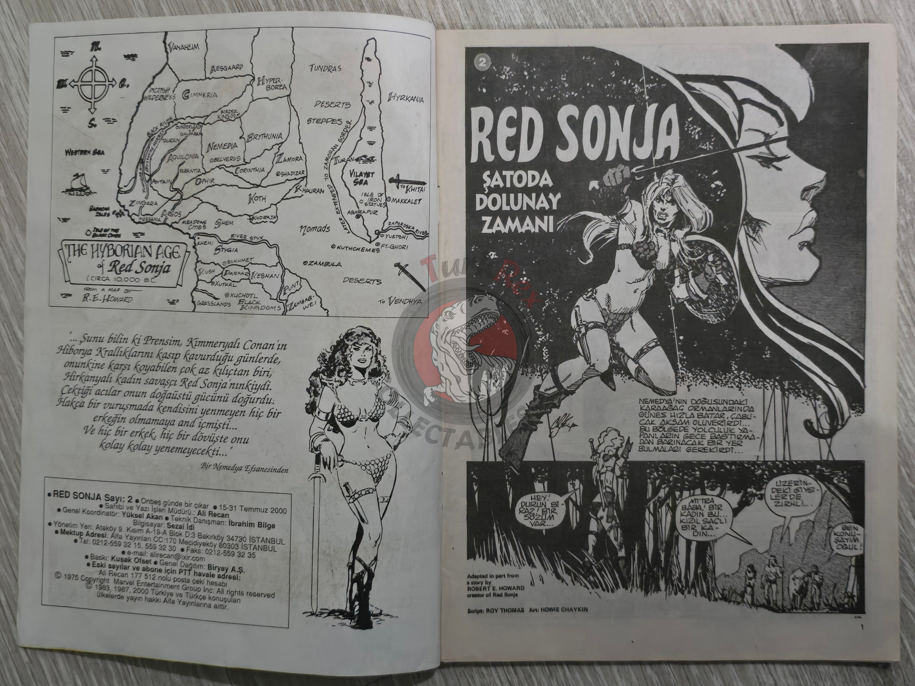 Red Sonja #2 2000 Turkish Comic Turkey Conan the Barbarian #43 #44 Ssoc #1