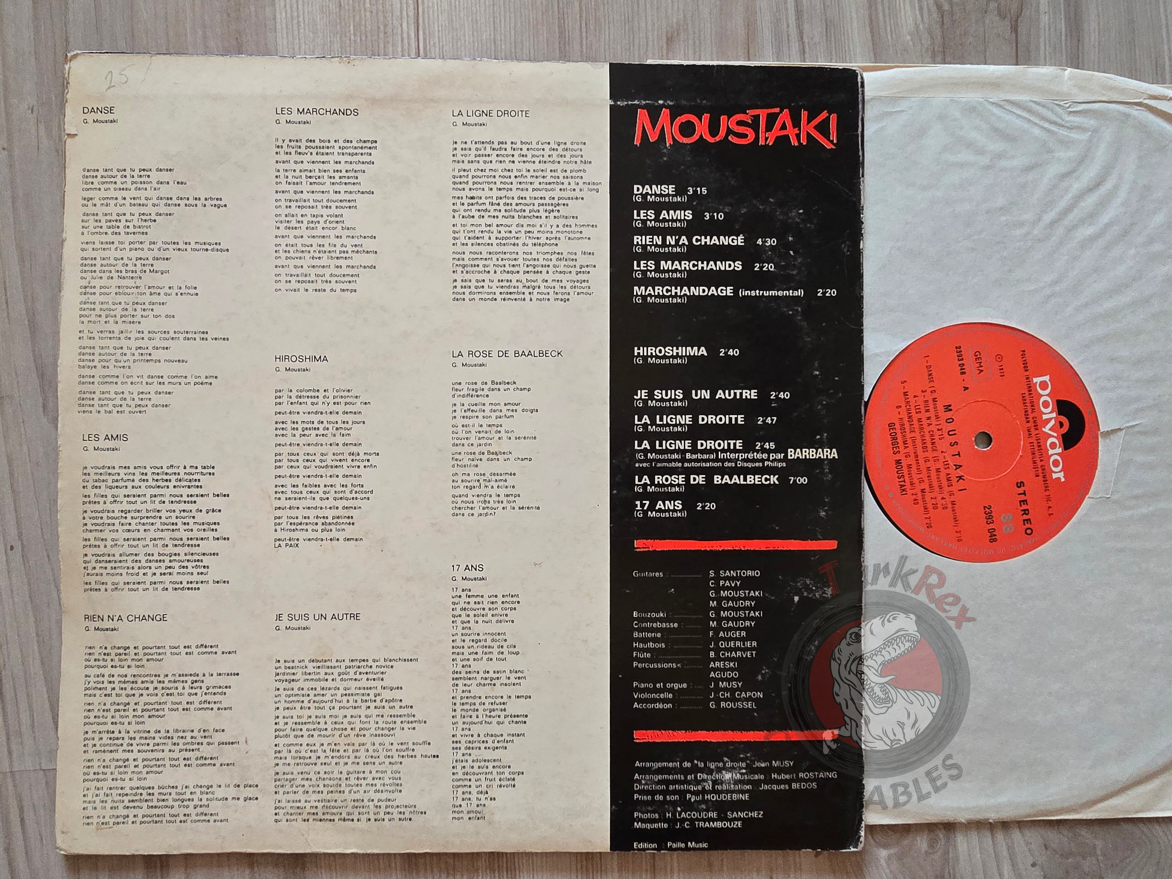 Georges Moustaki – Moustaki Turkish Pressing Vinyl Turkey Edition