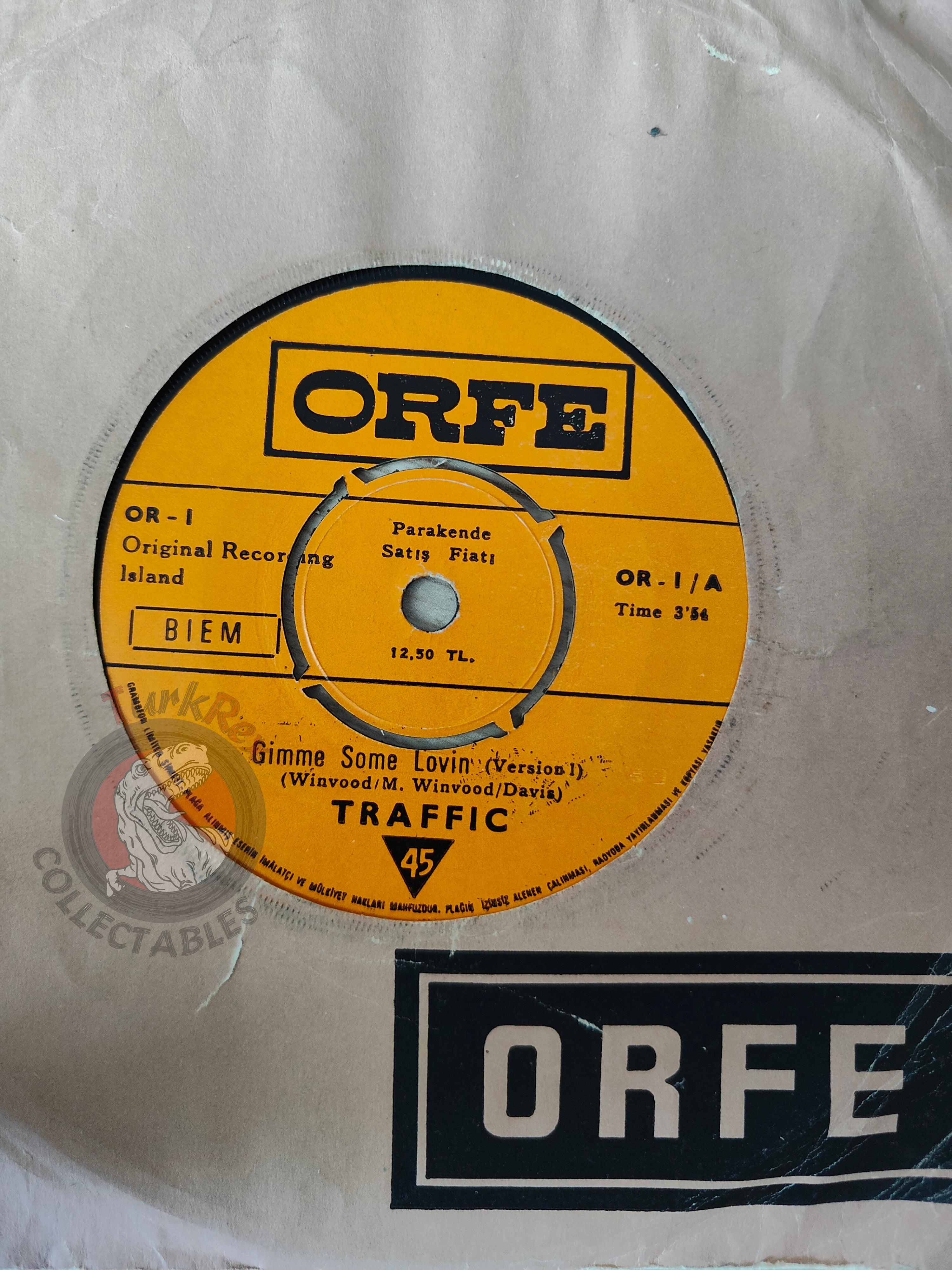 Traffic – Gimme Some Lovin 7" Turkish Pressing Vinyl Turkey Edition