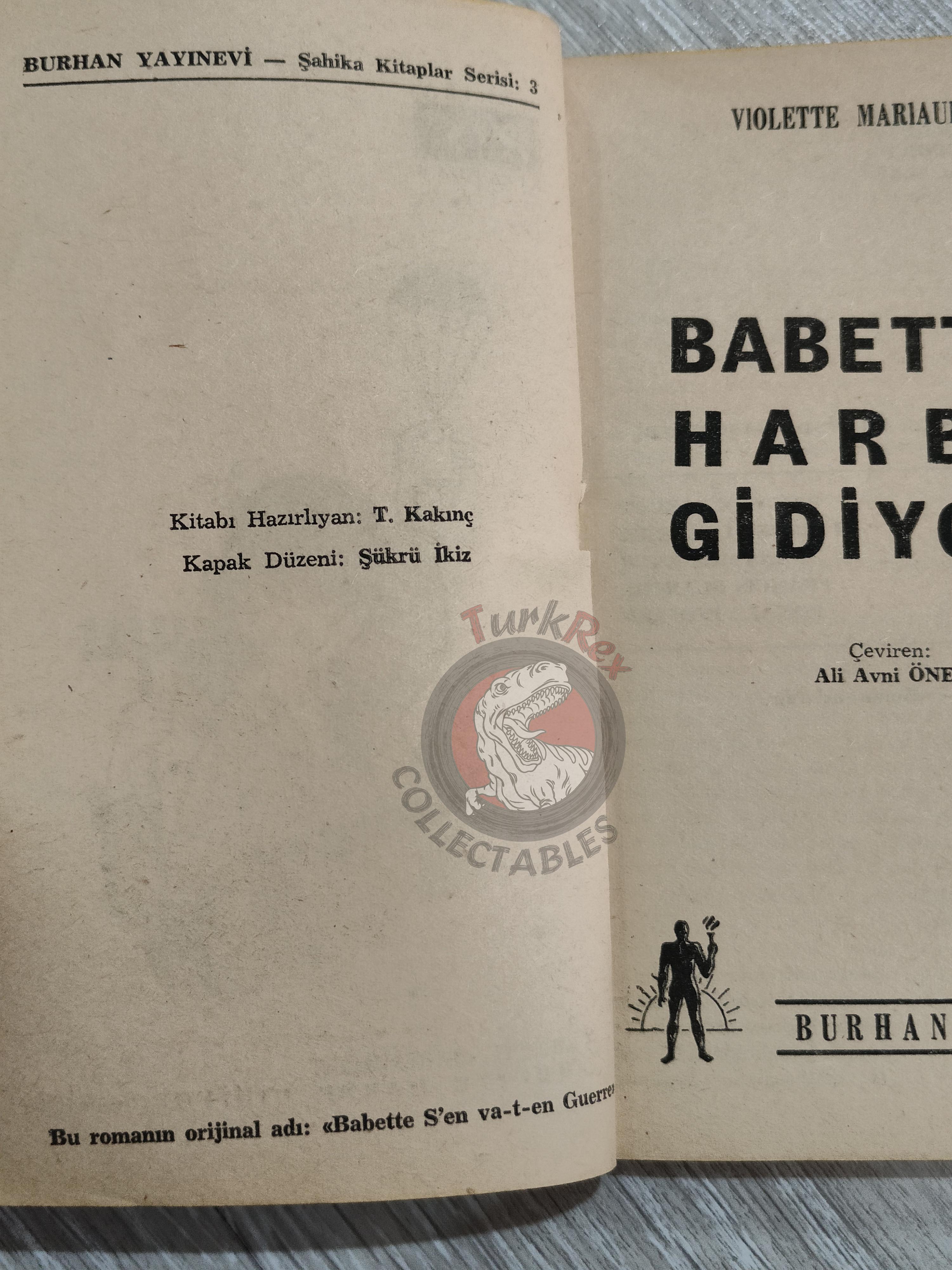 Violette Mariaud – Babette s'en va-t'en guerre 1961 1st Turkish Book Turkey Brigitte Bardot