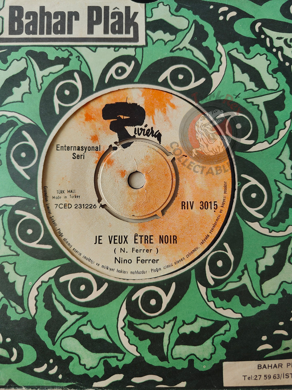 Nino Ferrer – Je Veux Etre Noir 7" Turkish Pressing Vinyl Turkey Edition