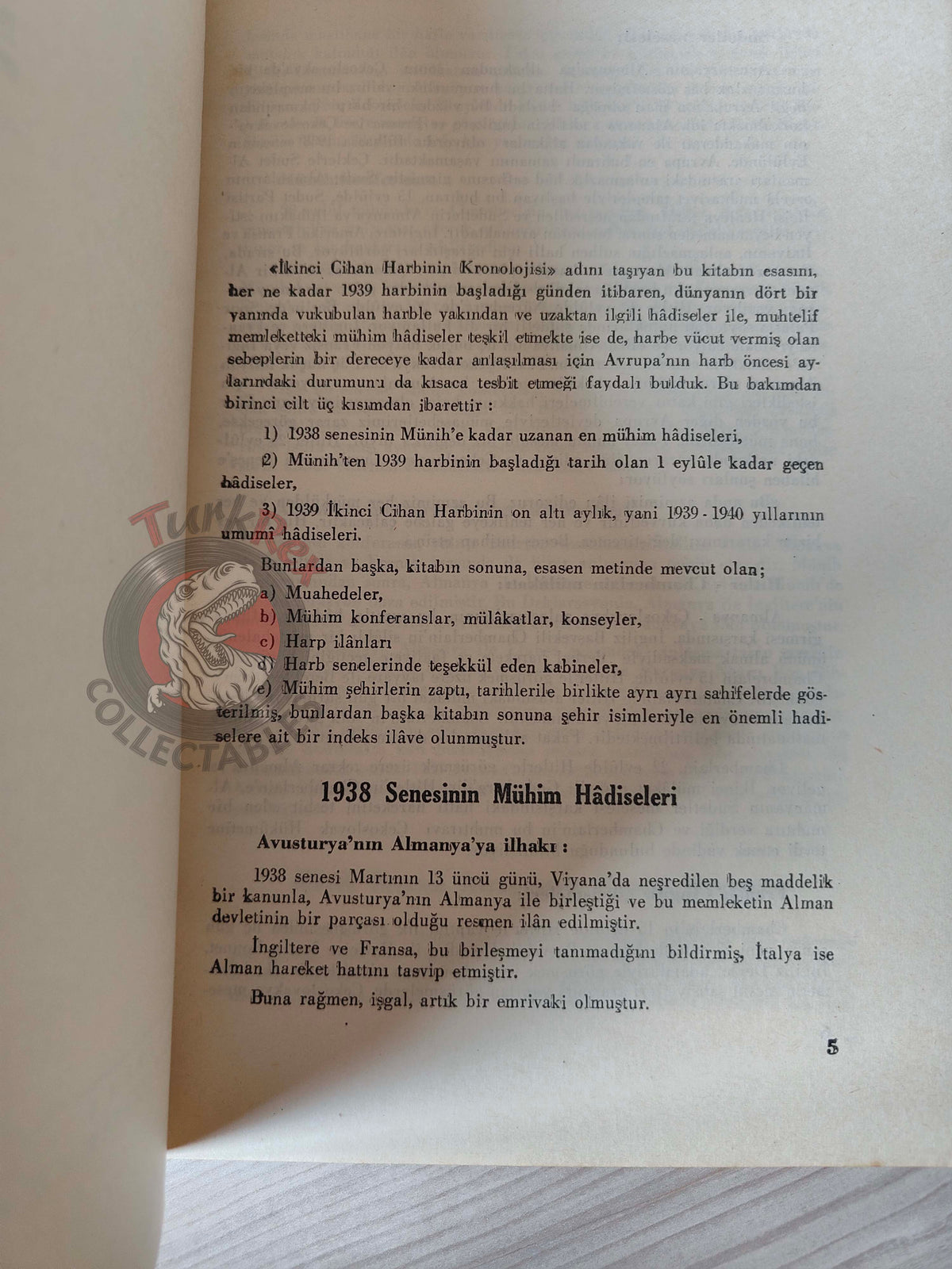 Chronology of the Second World War Vol I 1943 Turkish Book Turkey WW2